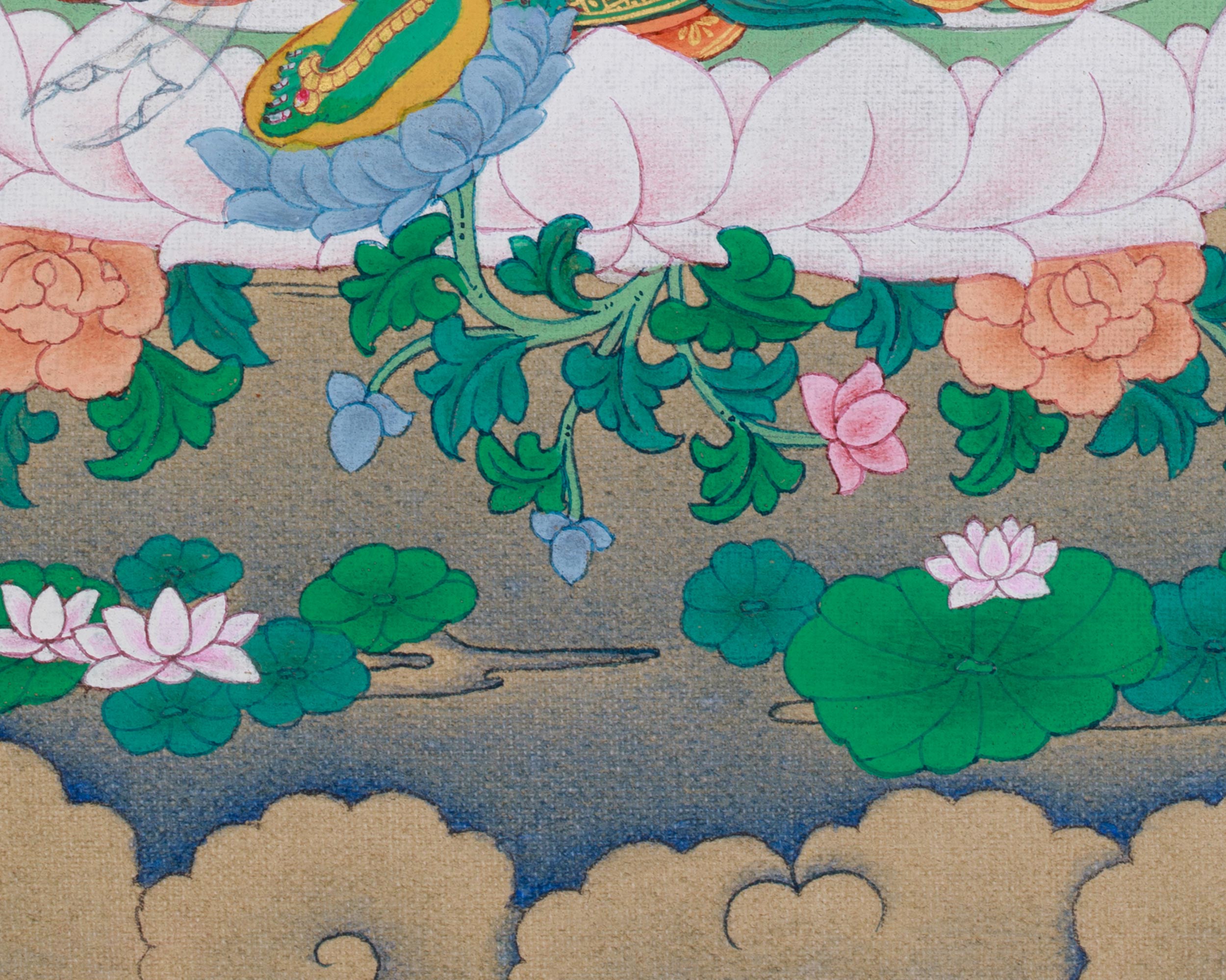 Divine Goddess Green Tara Thangka | Swift Protector and Compassionate Deity