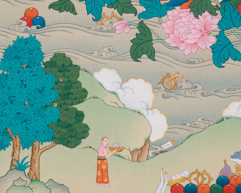 Precious Guru Padmasambhava Thangka  | Tantric Tibetan Buddhist Deity