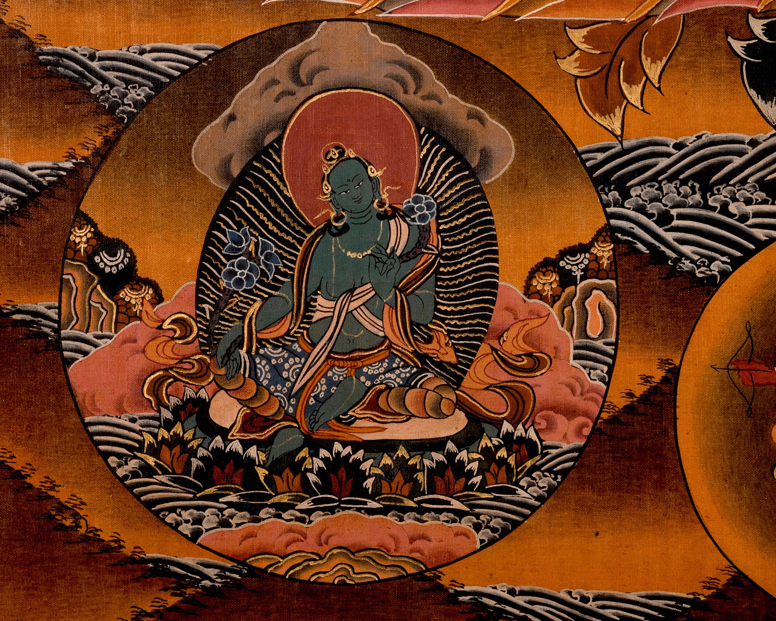 Oil Varnished Shakyamuni Buddha Thangka | Sacred Thangka of the Enlightened One
