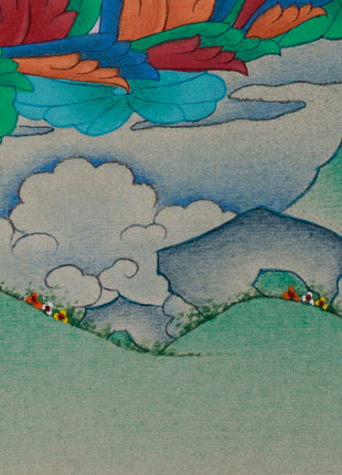 Lotus Born Buddha, Guru Rinpoche Thangka | Hand-Painted Padmasambhava Art