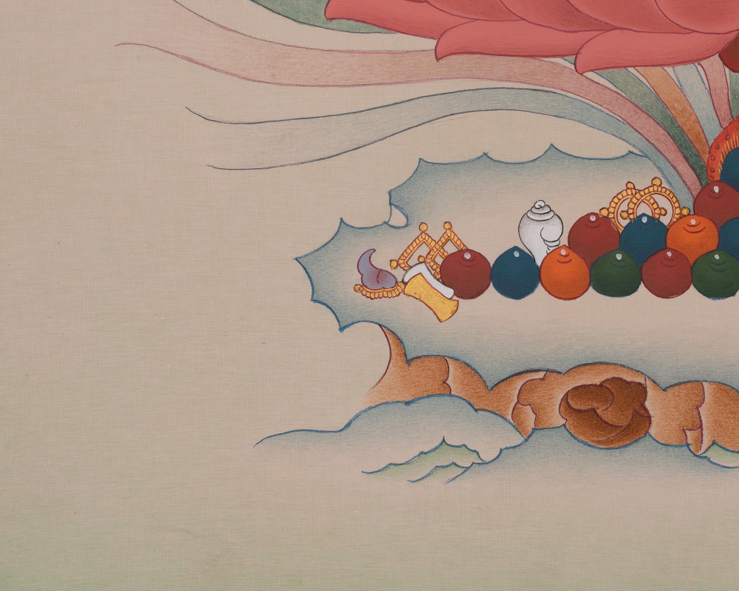 White Tara Compassionate Thangka | Seven-Eyed Deity | Longevity Artwork