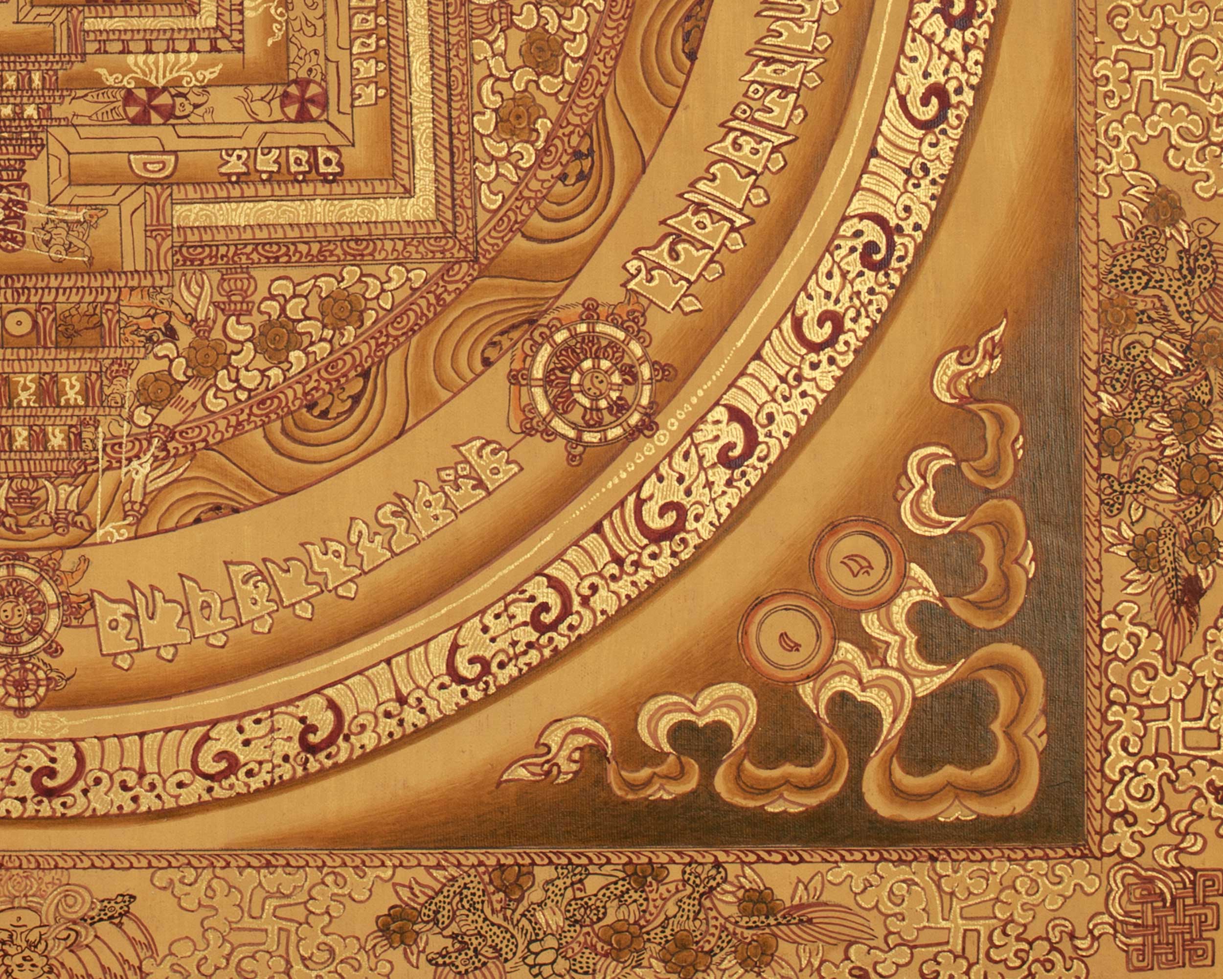 Original Hand Painted Mandala Thangka | Kalachakra Mandala