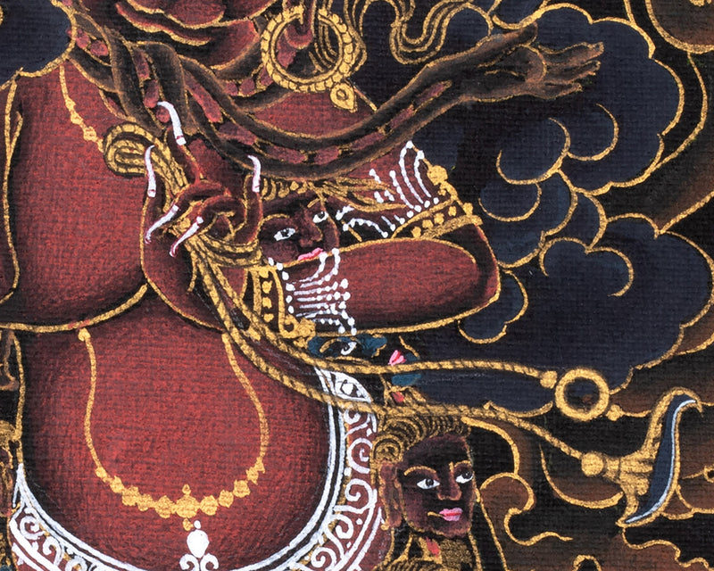 Wrathful Deity Ekajati Thangka | The Fierce Guardian of Enlightenment