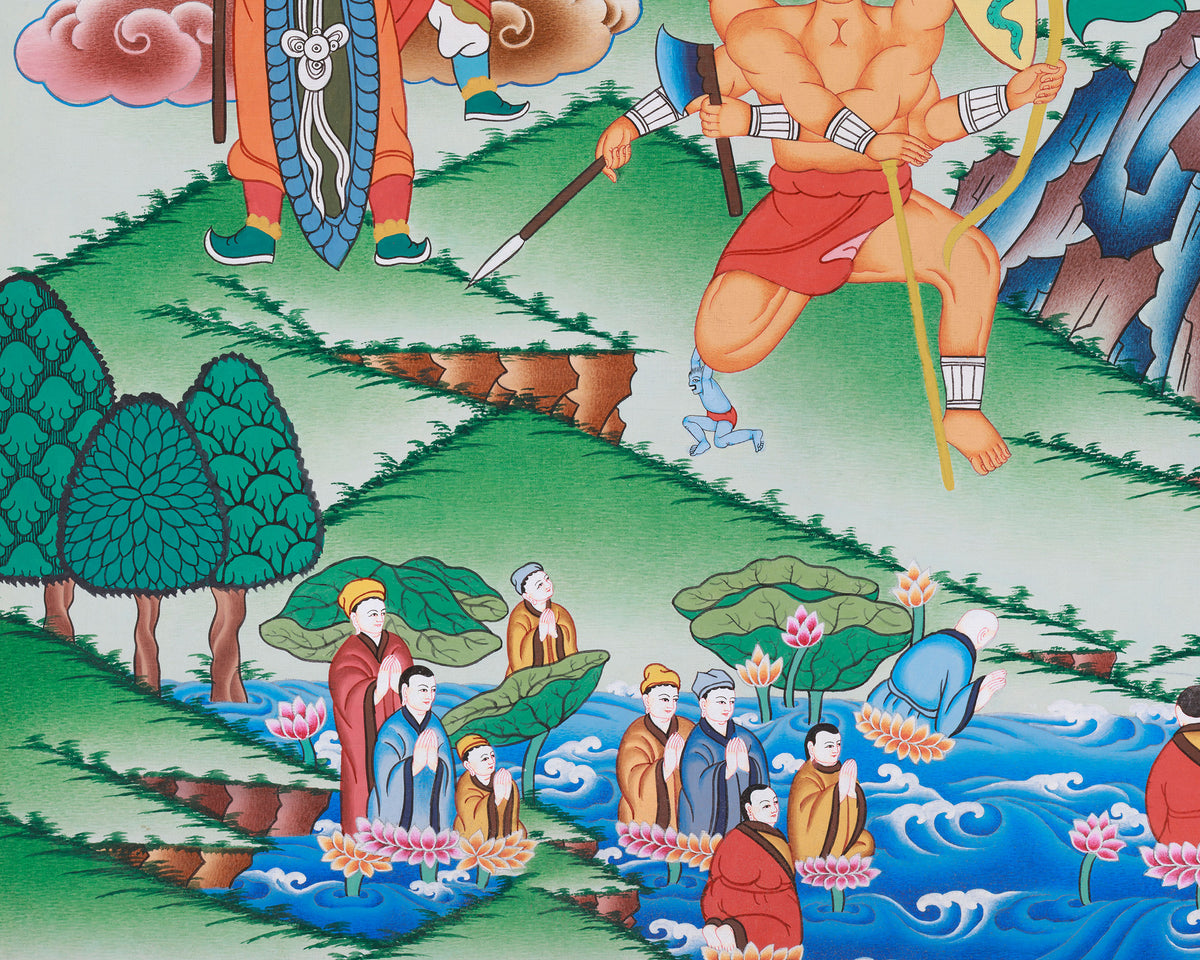 Tibetan Bodhisattva Thangka | Sacred Himalayan Buddhist Art