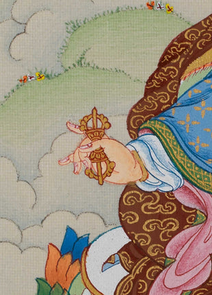 Himalayan Art of Guru Rinpoche | Compact Tibetan Thangka