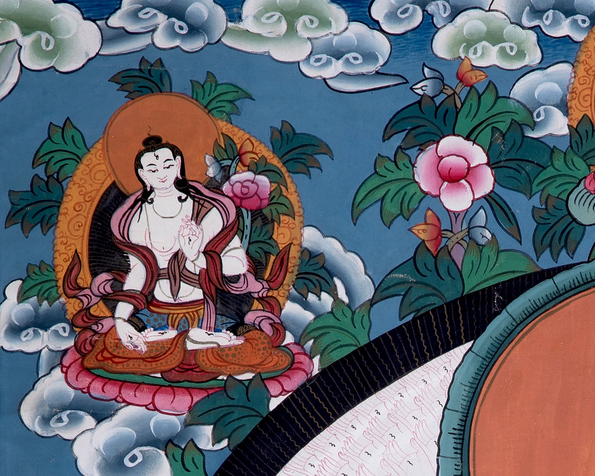 Vintage Thousand Armed Avalokiteshvara Thangka | BROCADE MOUNTED
