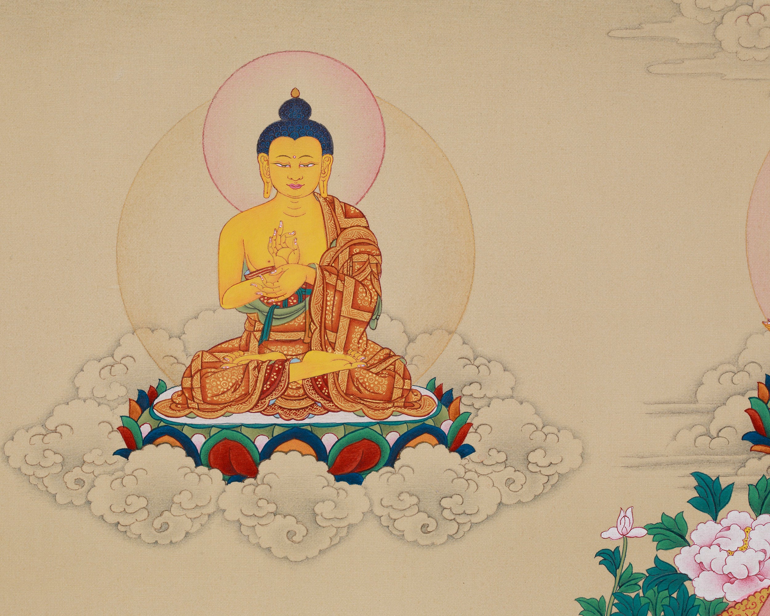 8 Medicine Buddha with Yuthok and Shanglon Dorje Dudul Thangka | Bhaisajyaguru Artwork