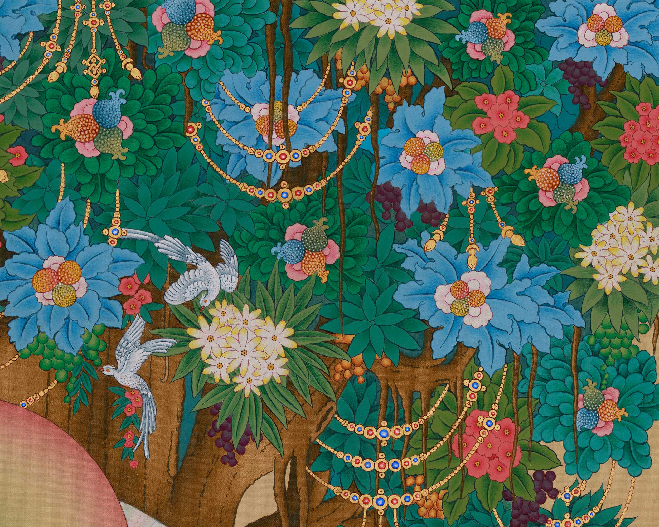 Amitabha Buddha with Bodhisattva Thangka | Infinite Wisdom Deity