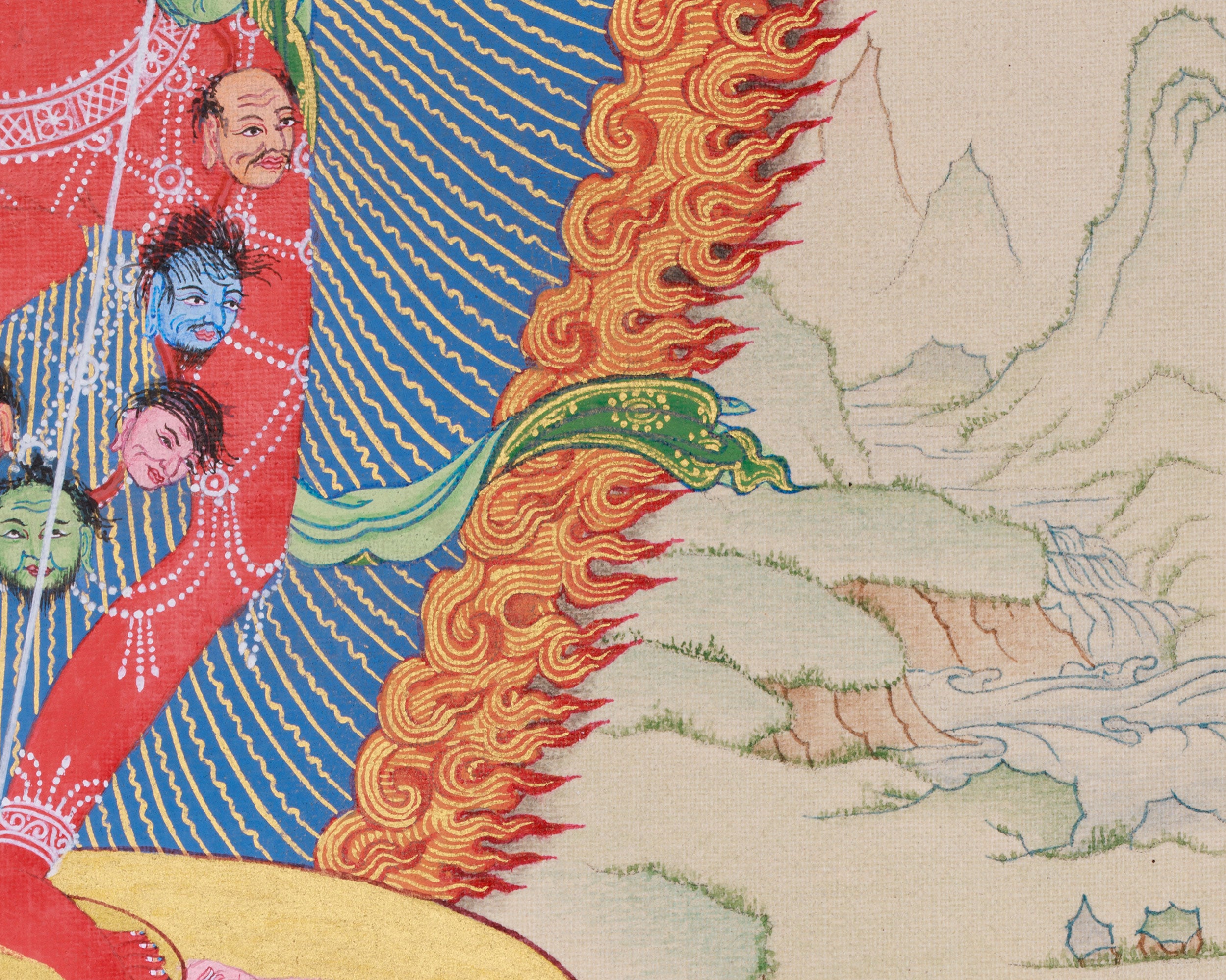 Hand-Painted Wrathful Vajravarahi Thangka | The Powerful Goddess of Transformation