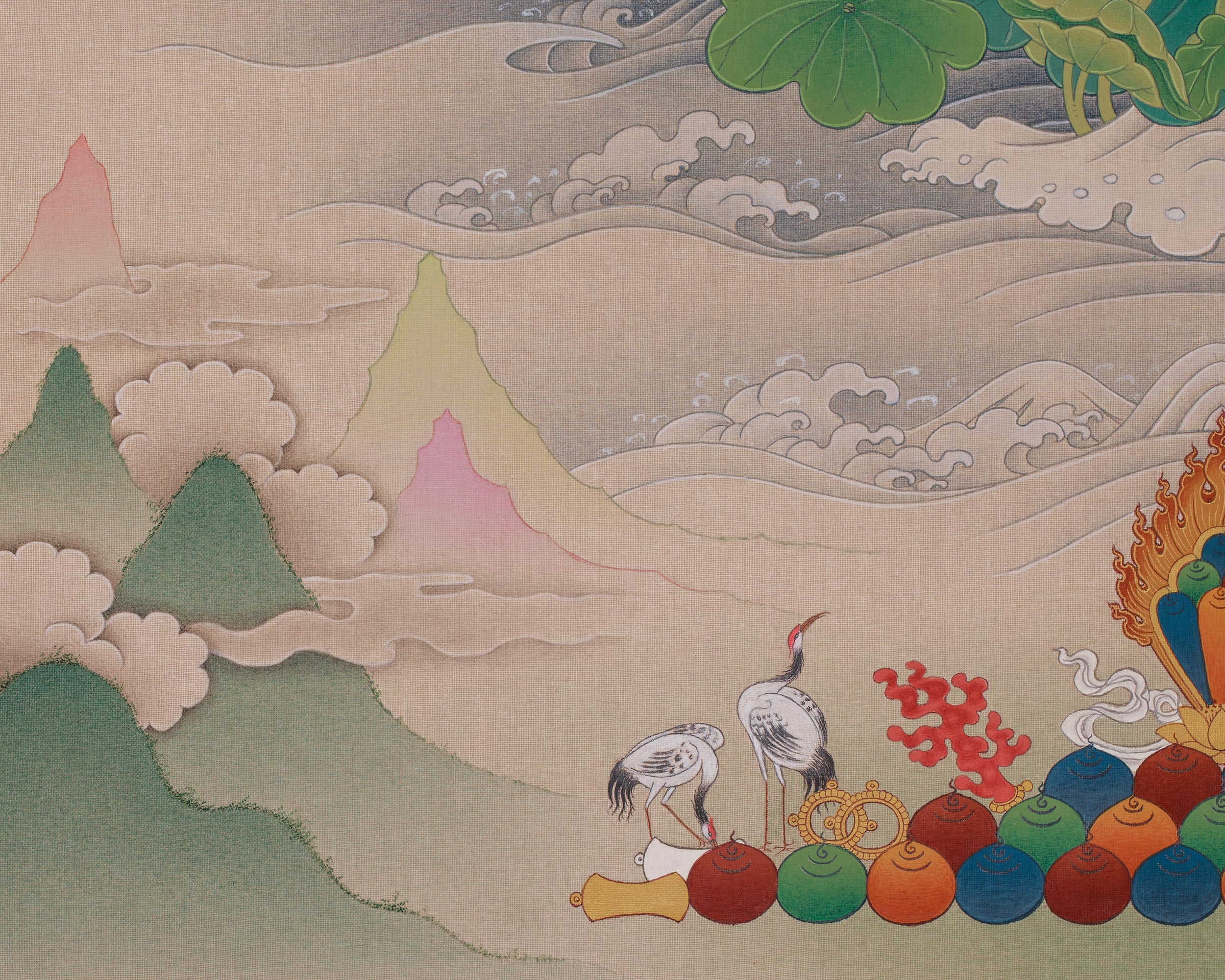 Goddess of Compassion Green Tara Thangka | Shyama Tara | female Buddha