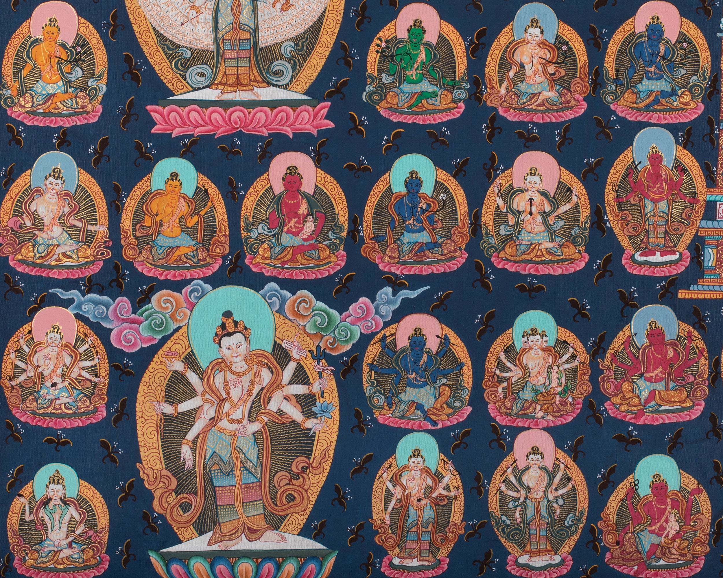108 Chengrezig Thangka | Traditional Tibetan Art | Wall Decors