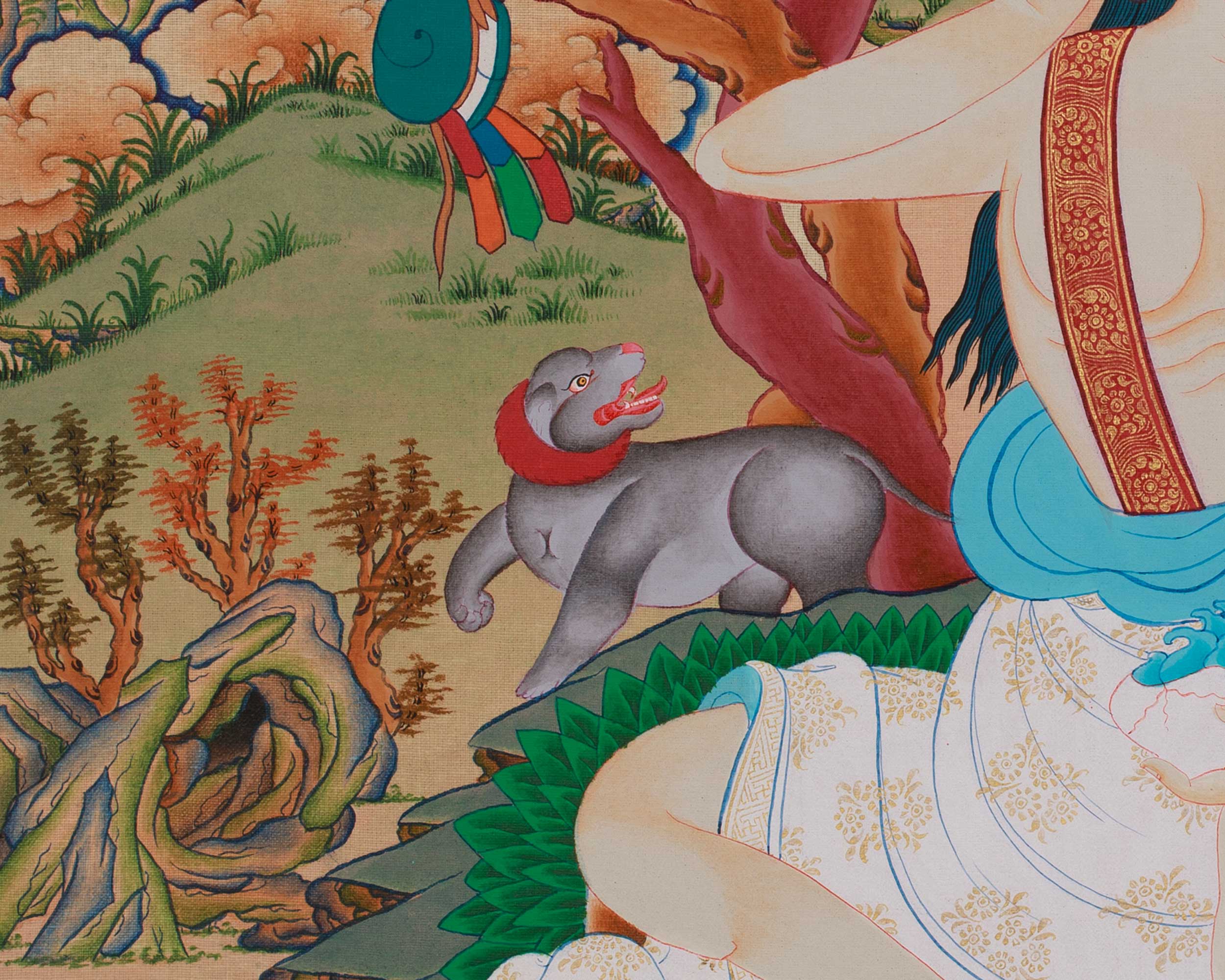 Himalayan Thangka of Milarepa | Spiritual Teacher Milarepa