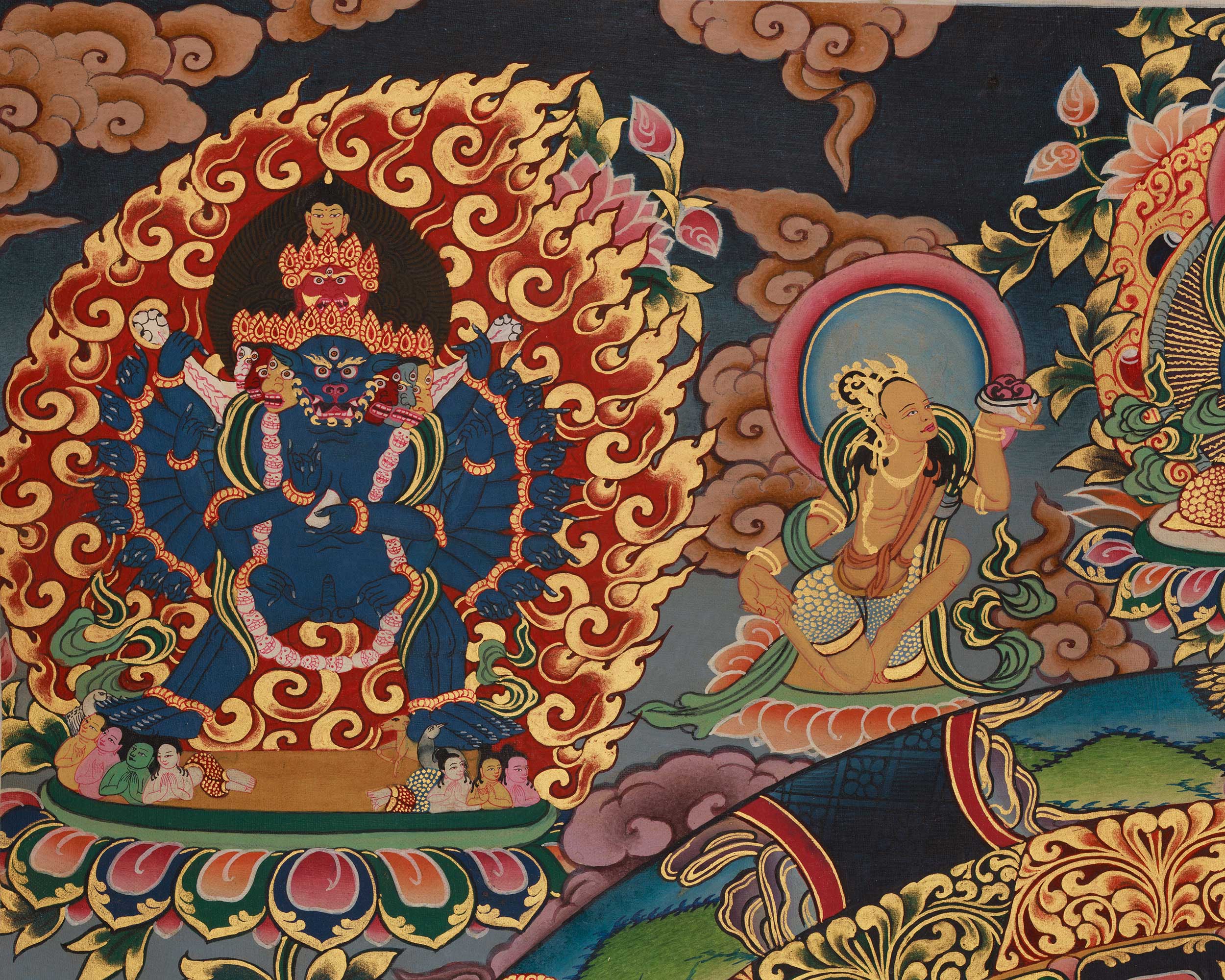 Chakrasamvara Mandala Painting | A Sacred Thangka of Divine Union, Wisdom, and Transformation