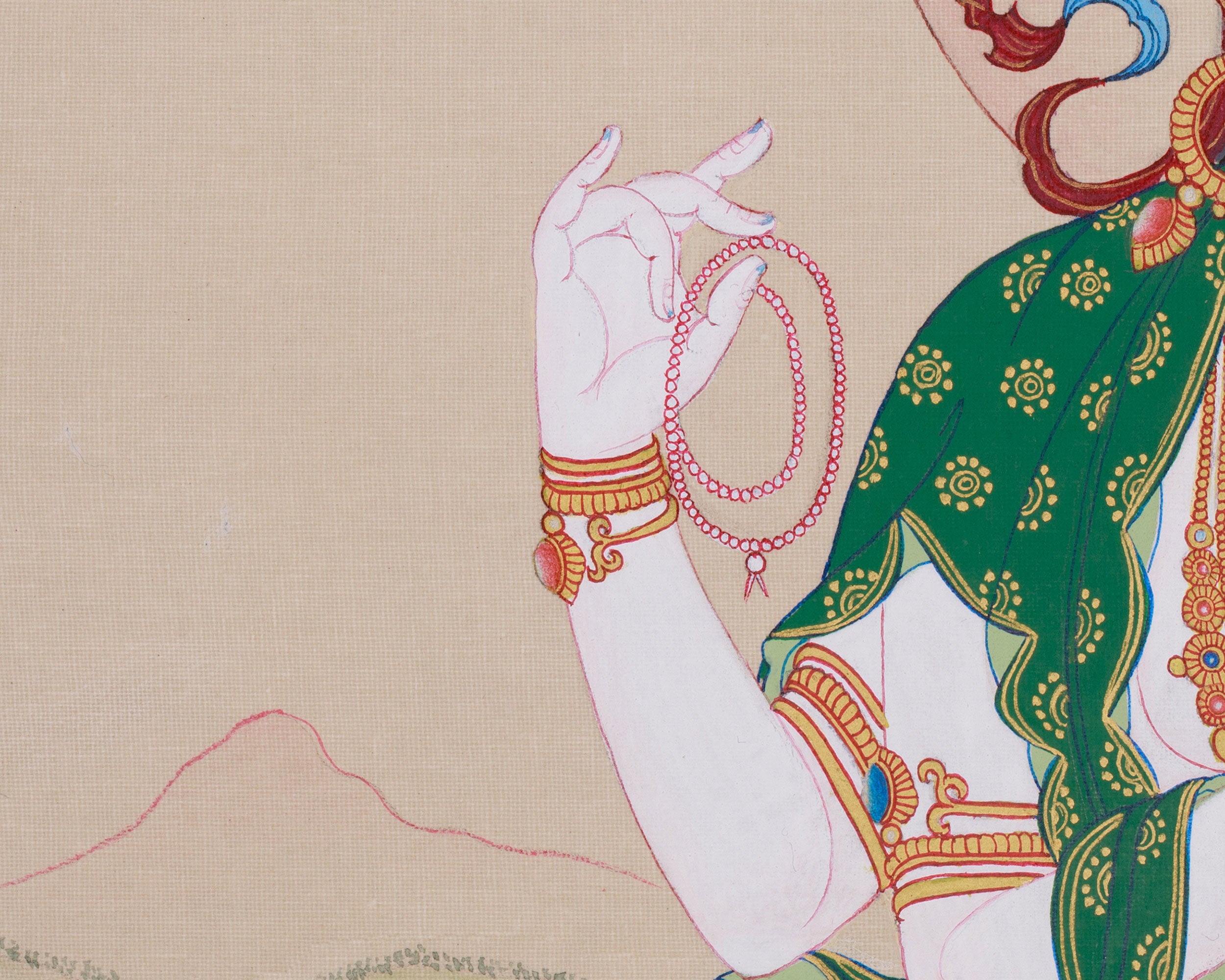 Himalayan Four-Armed Chenrezig Thangka | Protector of All Beings