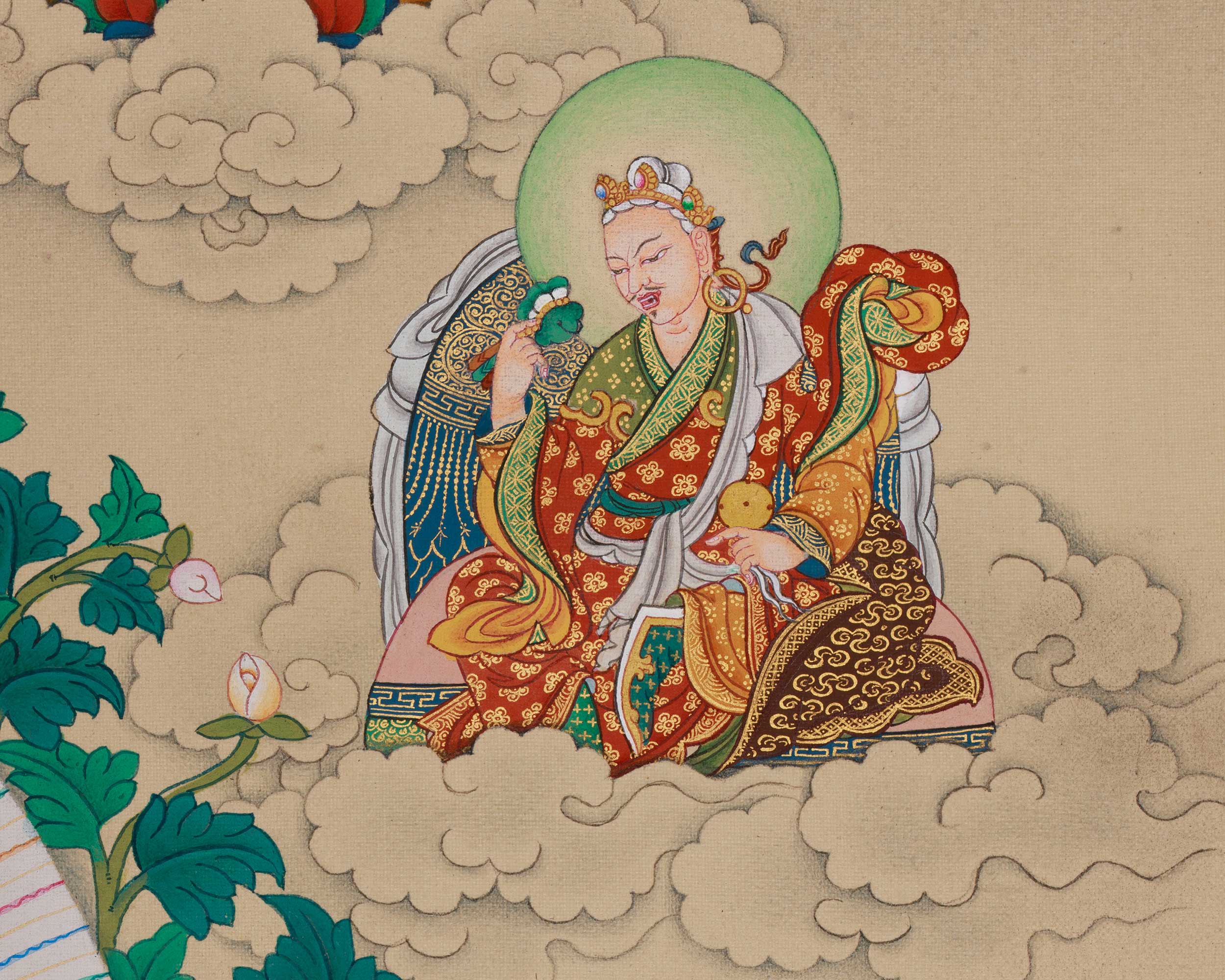 Traditional Thangka of Guru Sangye | Sacred Tibetan Meditation and Lineage Painting