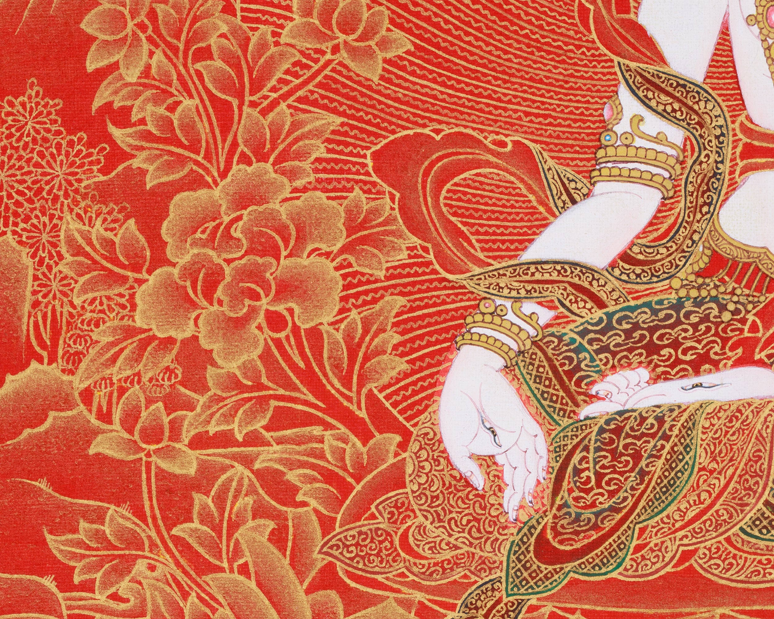 Tibetan Healing Goddess White Tara | The Seven-Eyed Protector of Compassion