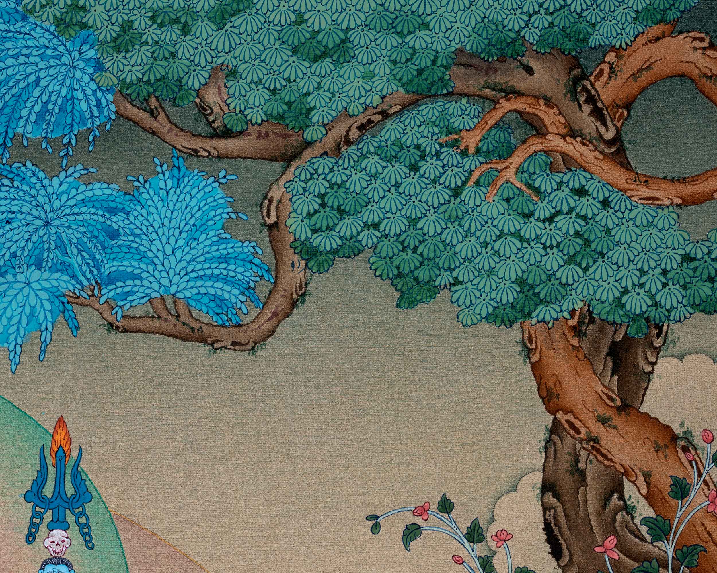 Traditional Tibetan Thangka Art For Padmasambhava Chant | Highly Revered Buddhist Master Guru Rinpoche