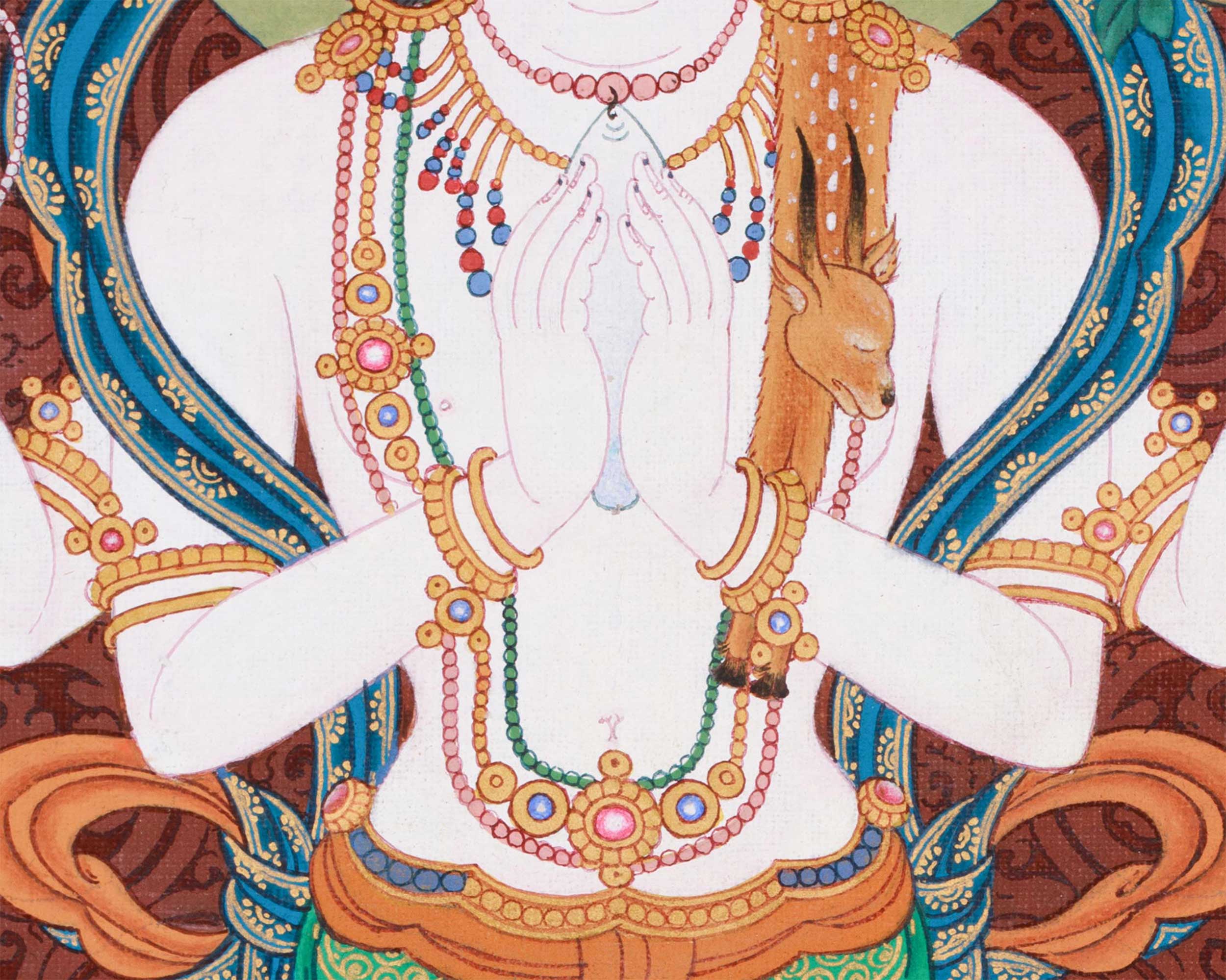 A Unique Depiction of Bodhisattva of Mercy Chenrezig | Sacred Mandala of Infinite Compassion