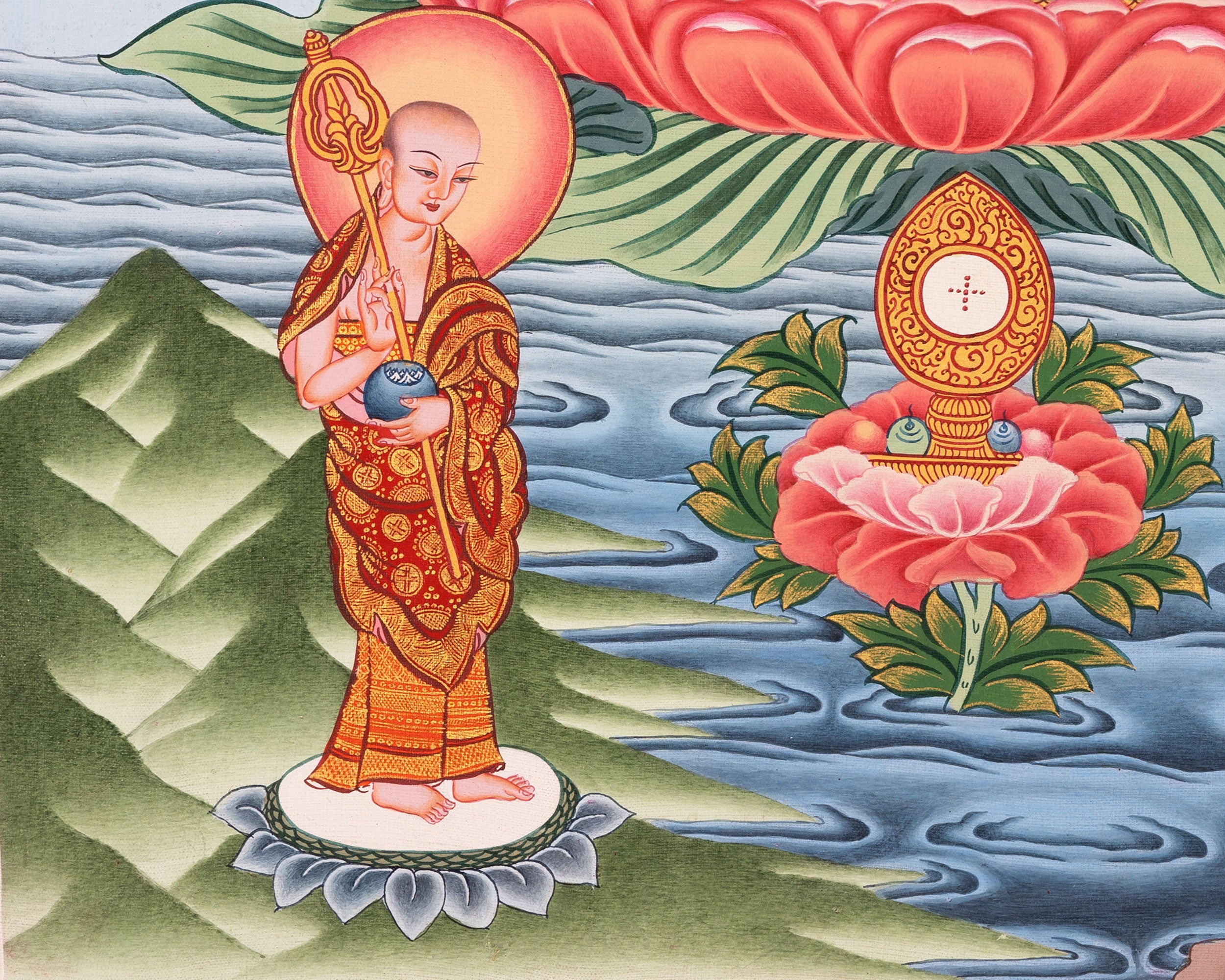 Bhaisajyaguru Thangka | Original Hand-Painted Tibetan Art