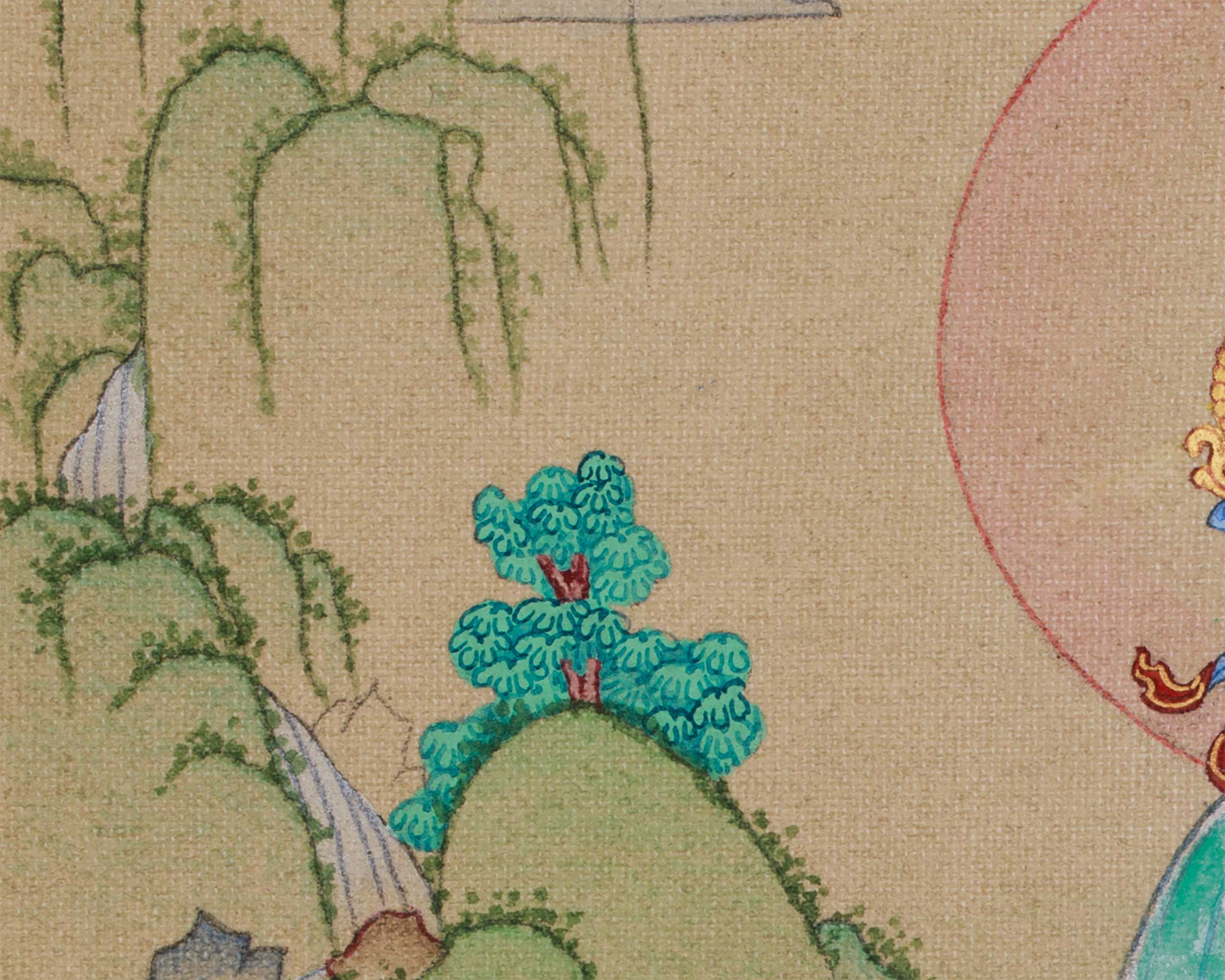 Handmade Green Tara Painting | Goddess of Compassion, Wisdom, and Swift Blessings