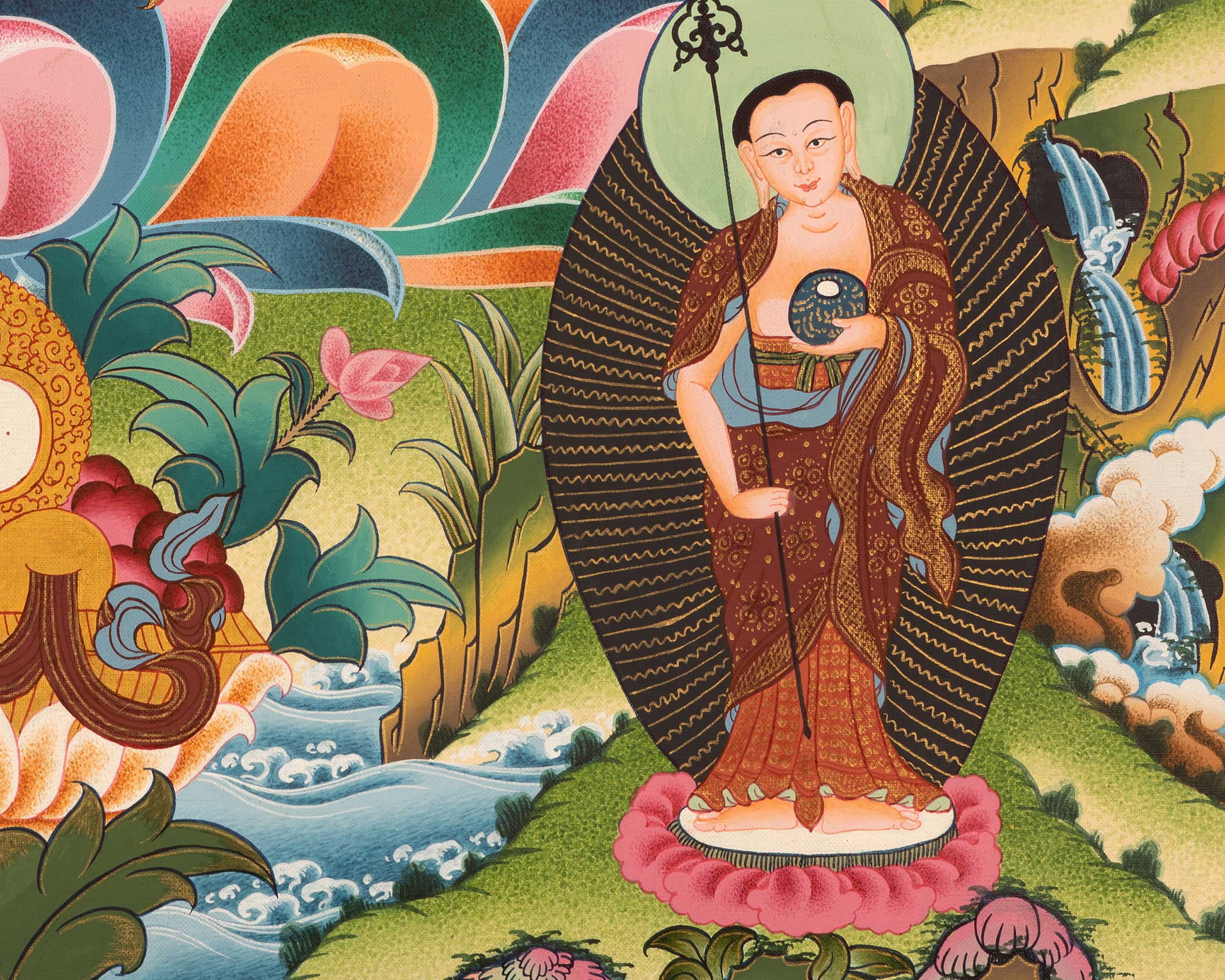 Traditional Shakyamuni Buddha |  Buddhist Thangka Painting