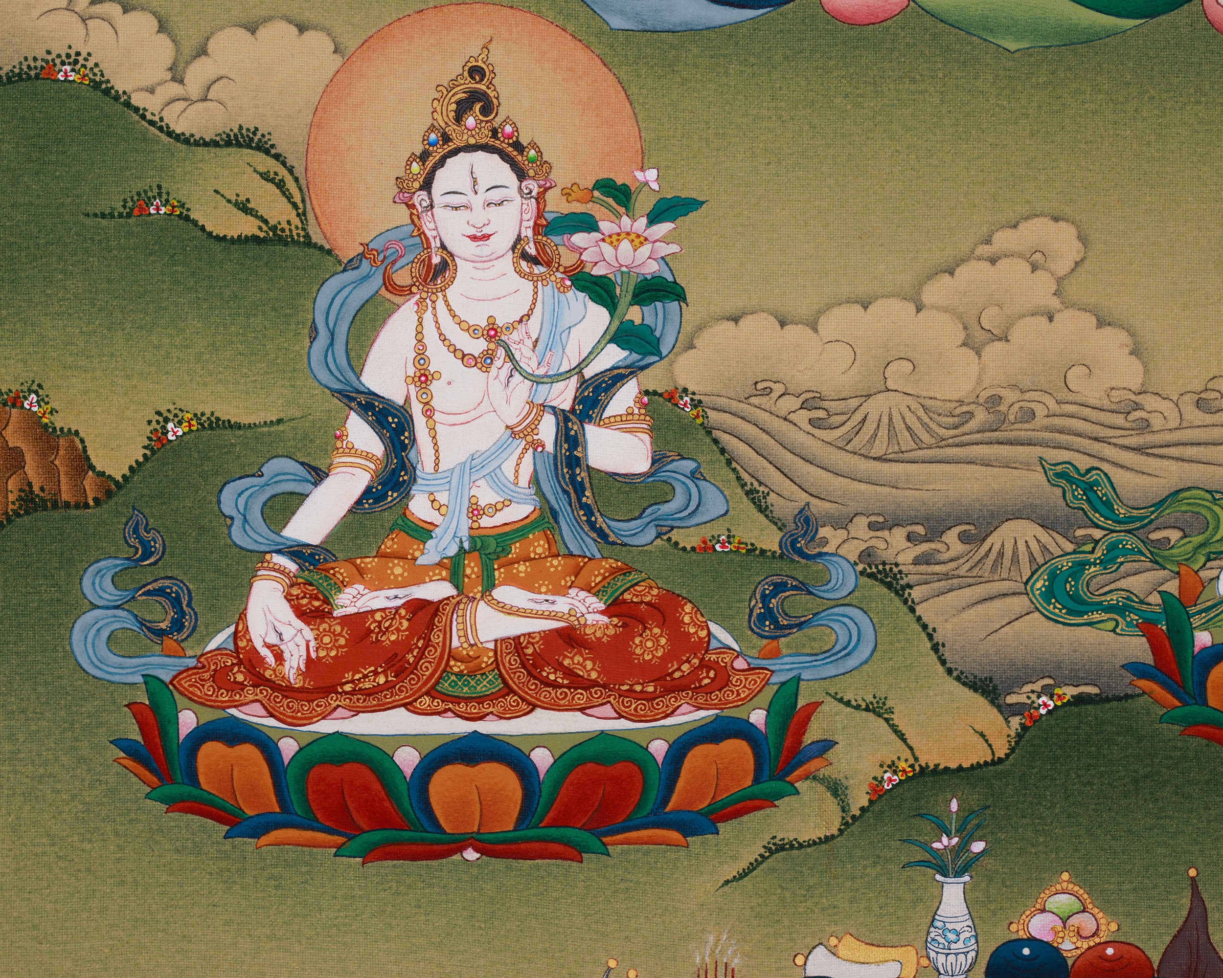 Buddhist Deity Dukar Thangka | The Supreme Protector