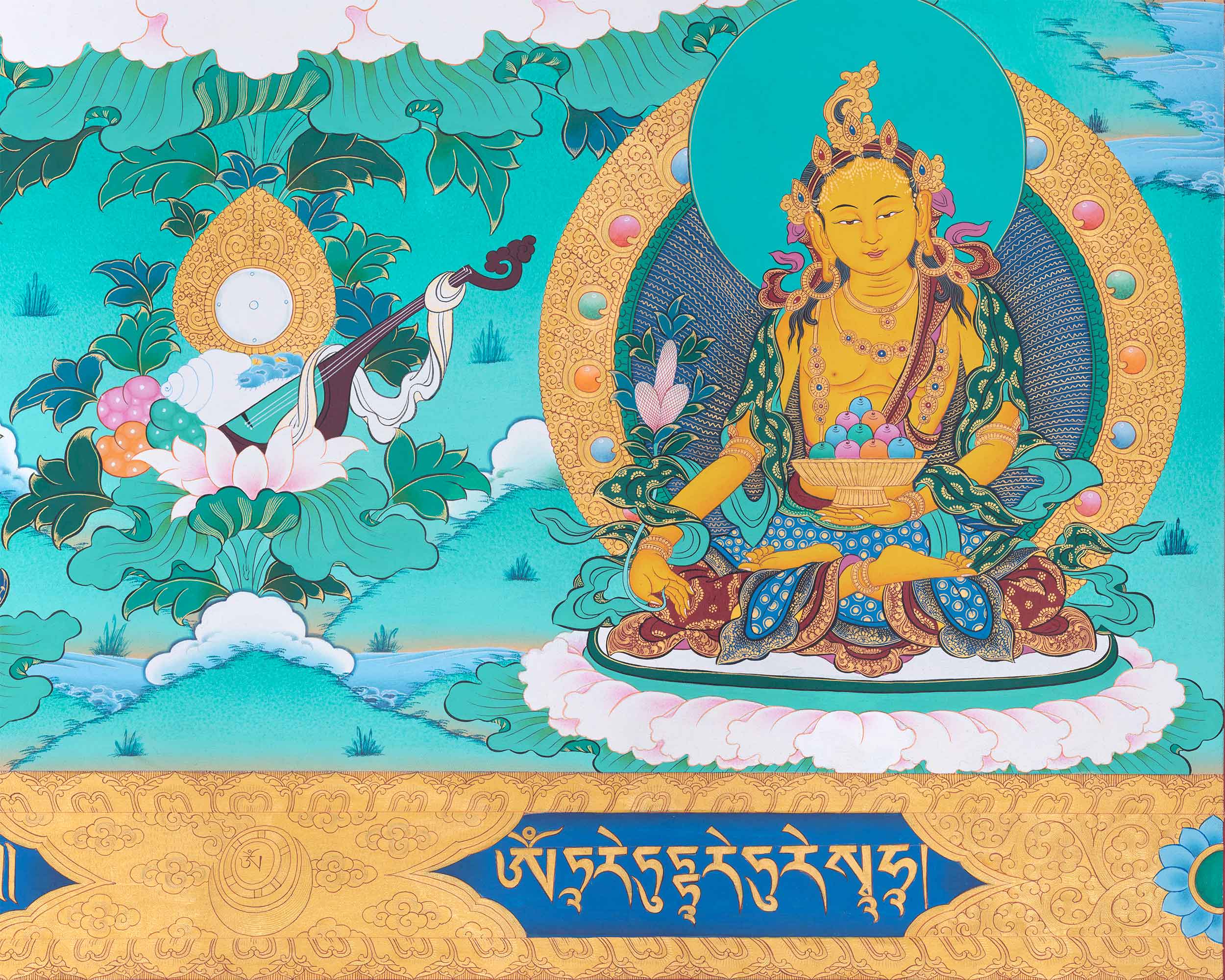 White Tara Thangka Print | Embrace The Blessing of Compassion | Buddhis Art