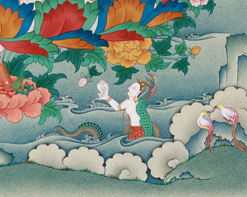 Precious Guru Rinpoche Thangka | Iconic Figure in Tibetan Buddhism