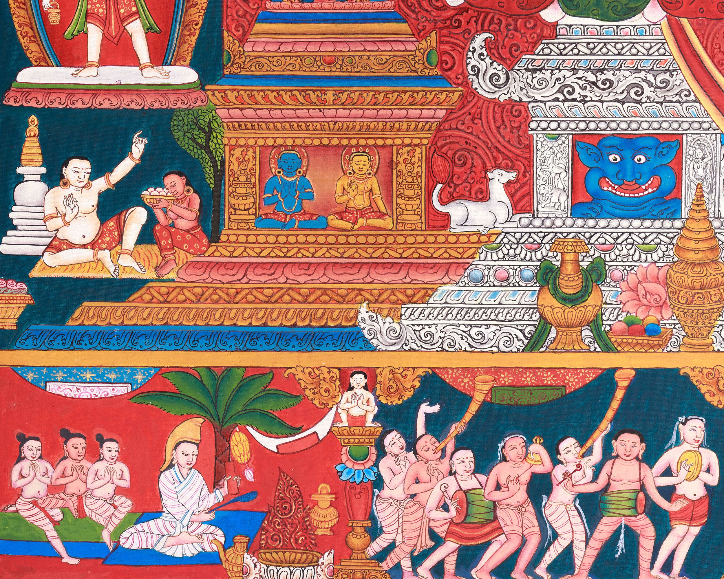 Healing Mother Tara, White Dolma Painting | A Masterpiece of Paubha Art