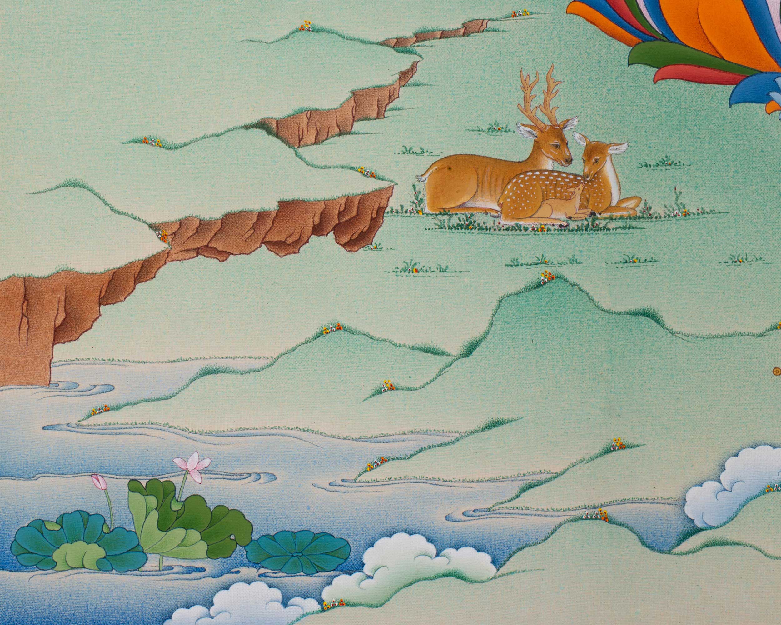 High-Quality Green Tara Thangka Print | Mother Green Tara Giclee Art | Traditional Buddhist Craft