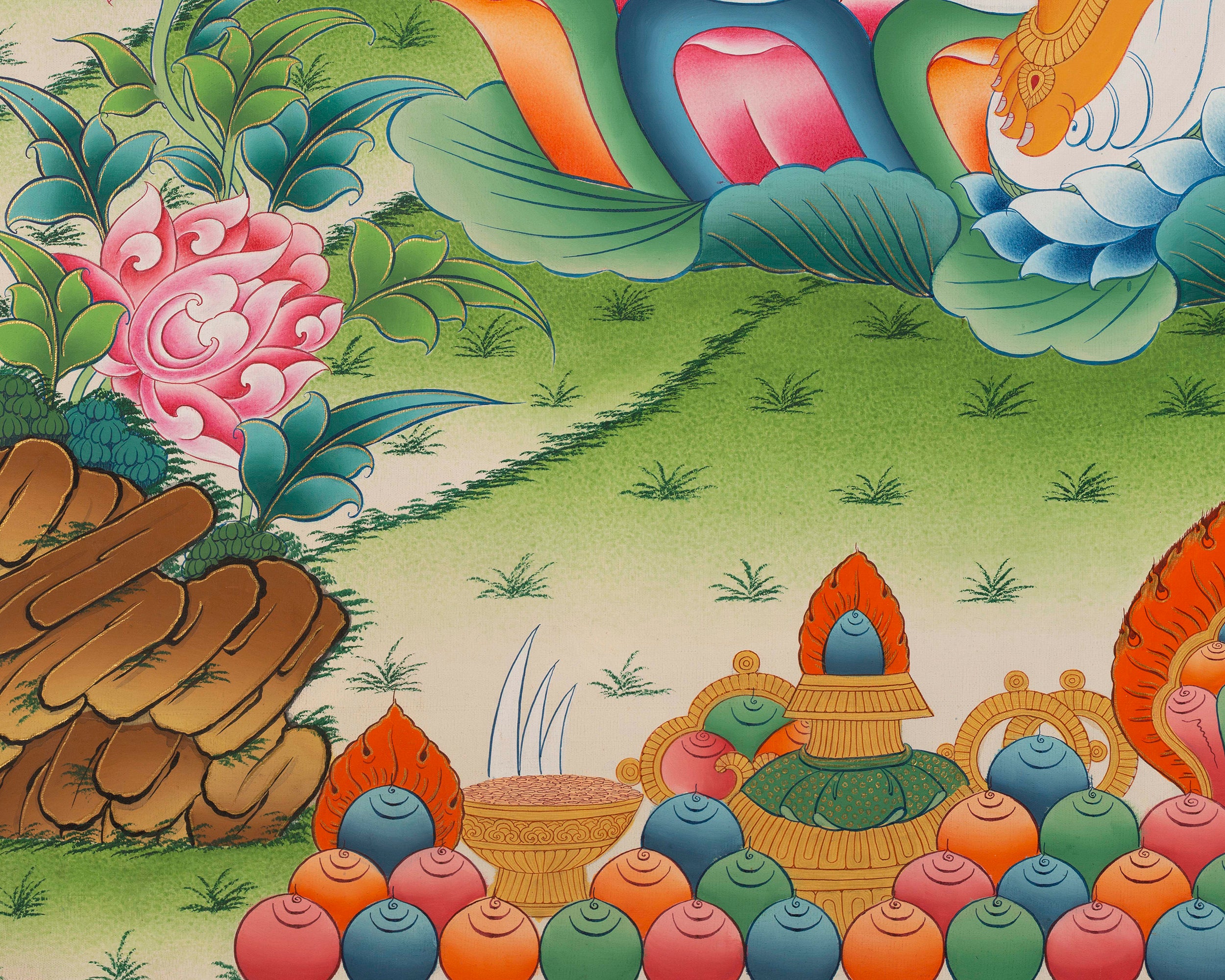 Dzambala the God of Wealth Thangka | Prosperity & Abundance Deity