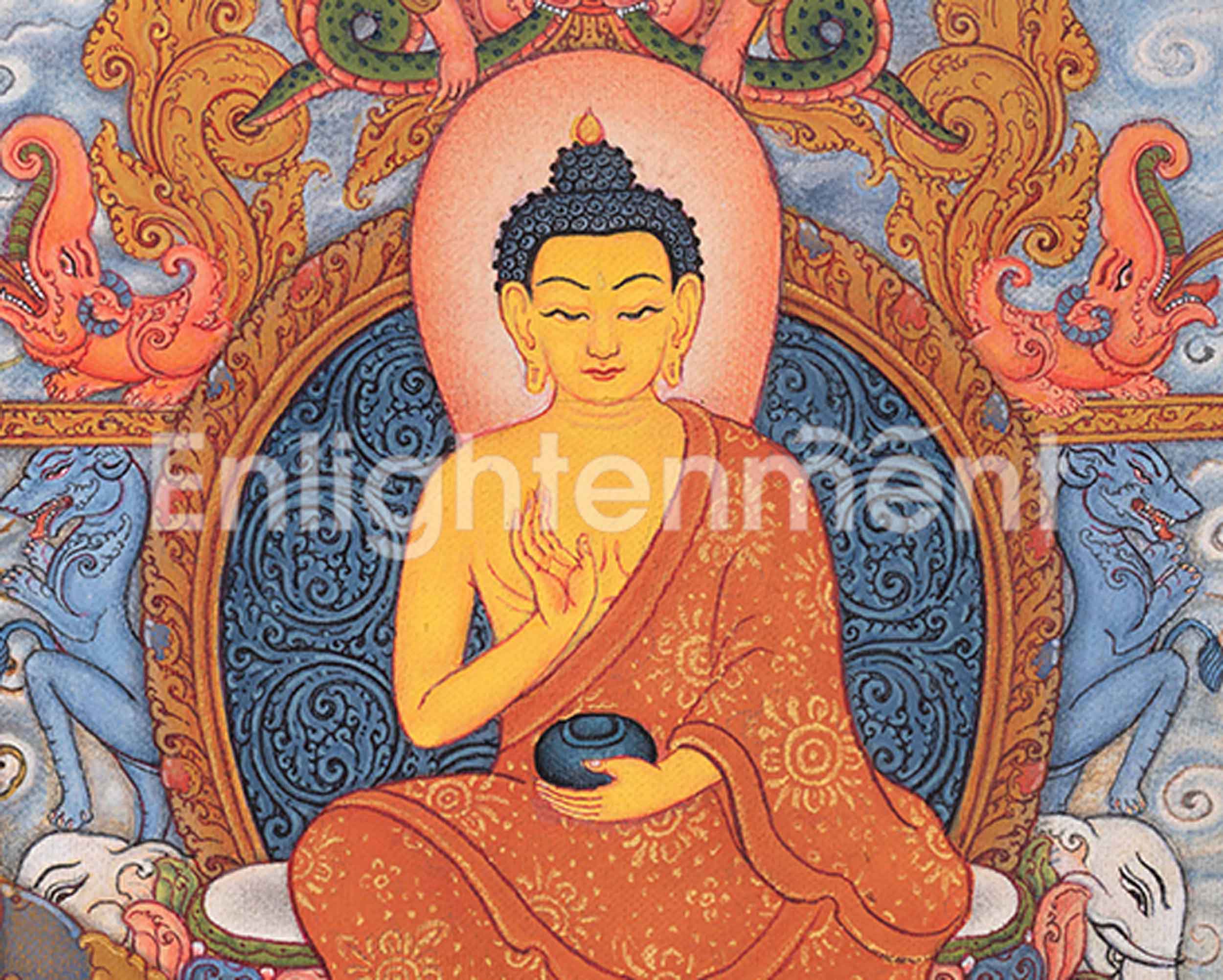 Buddhas of the Three Times Thangka - Past, Present, and Future Enlightenment