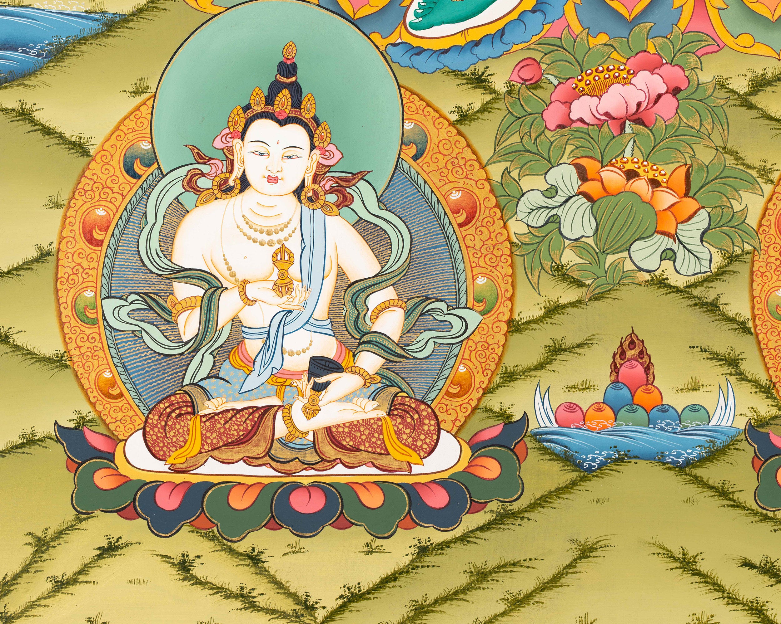 Traditional Goddess Green Tara Painting | Mother of Compassion and Swift Protector