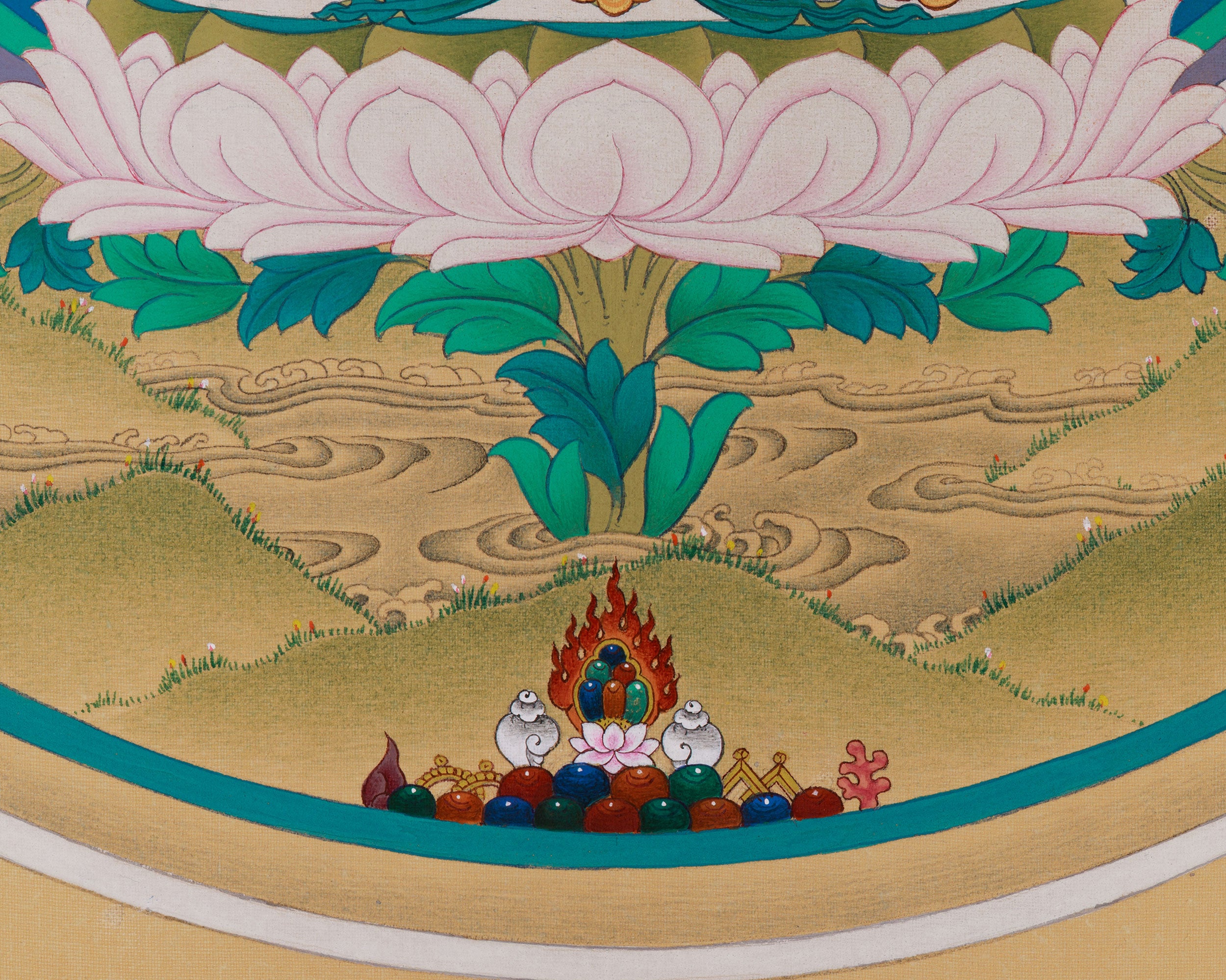 Rare Tibetan Goddess White Tara Painting | Goddess of Longevity and Healing