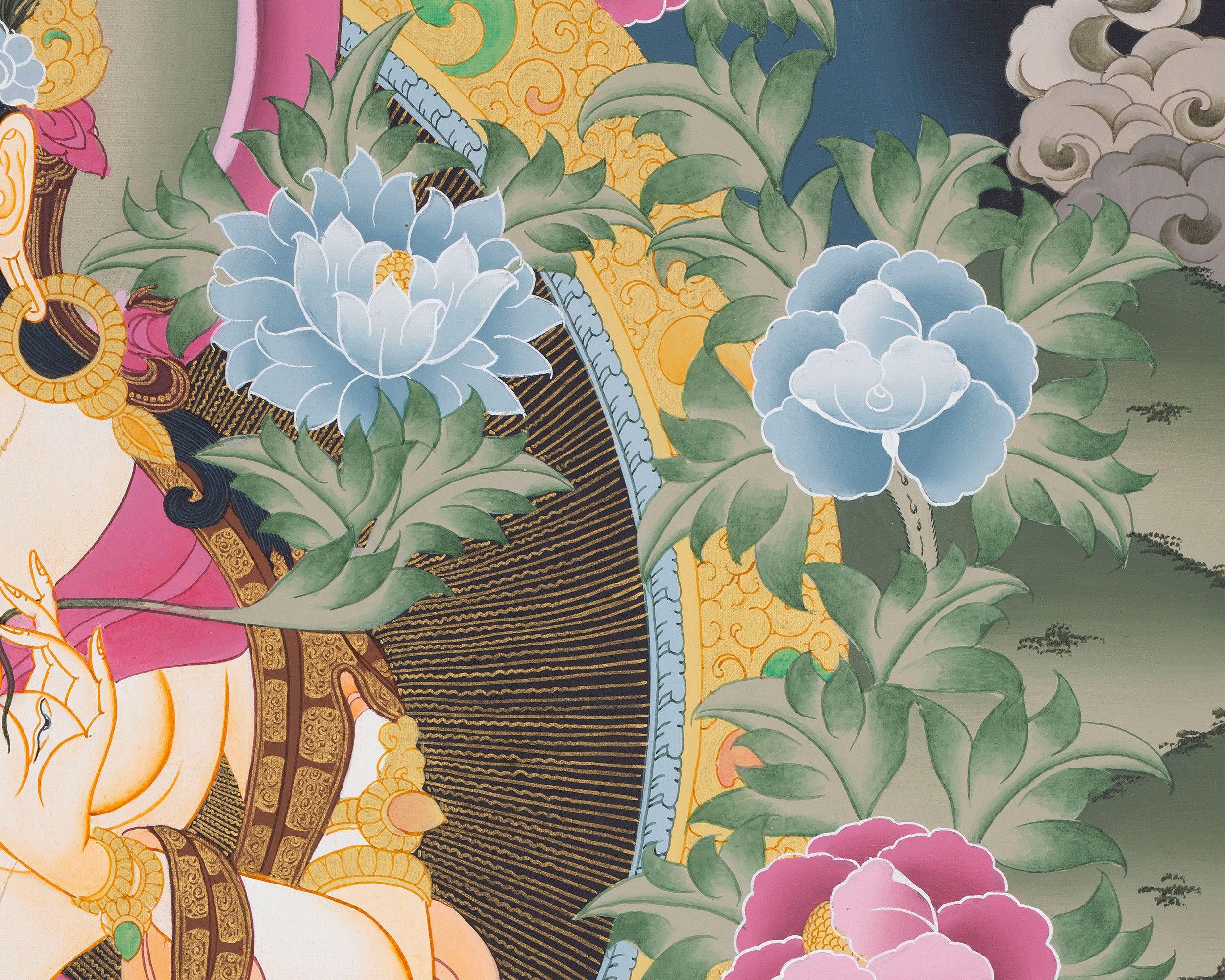 Healing Deity White Tara Thangka Painting | Goddess of Compassion and Longevity