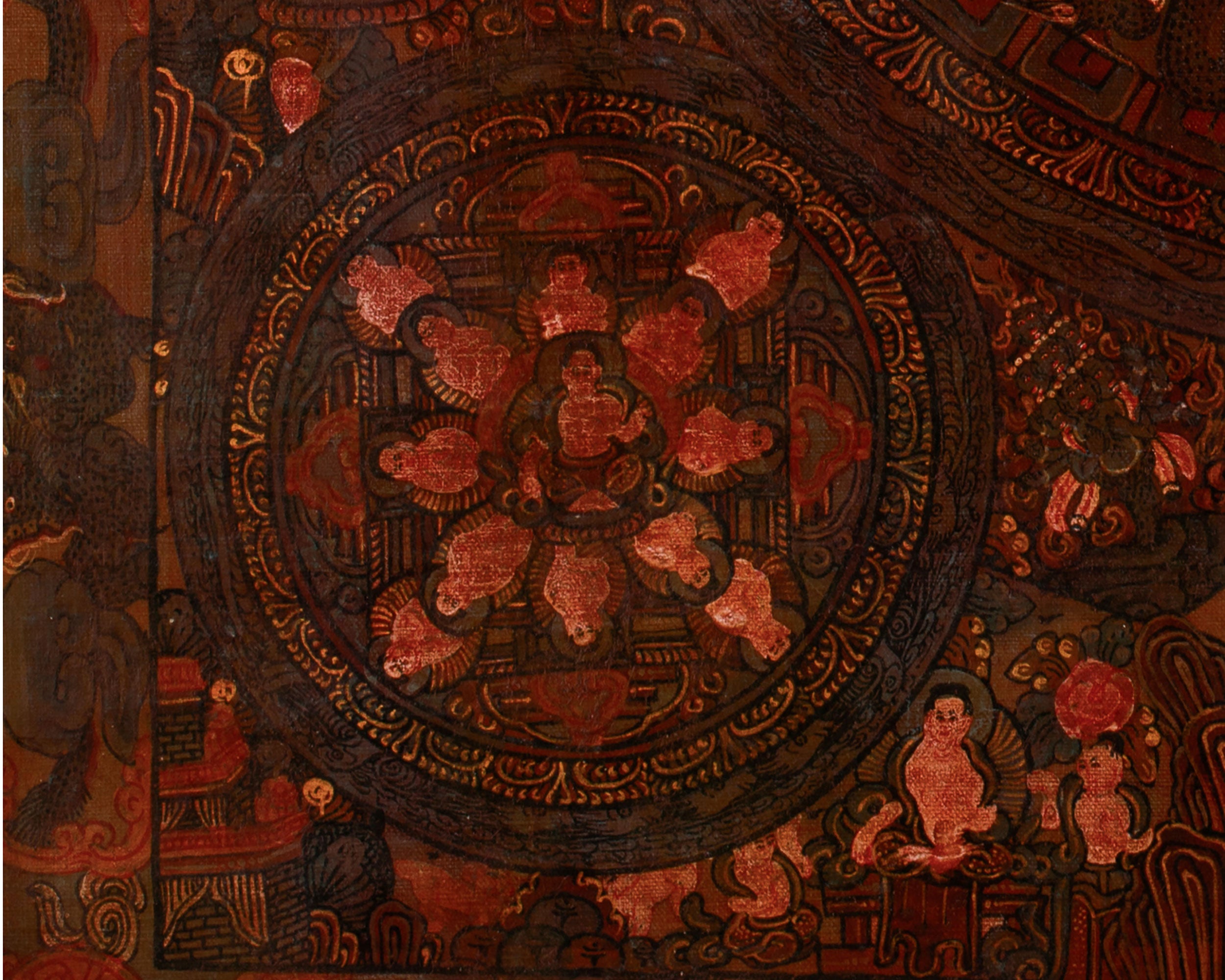 Vintage Mandala Thangka | Bodhisattva Mandala Painting