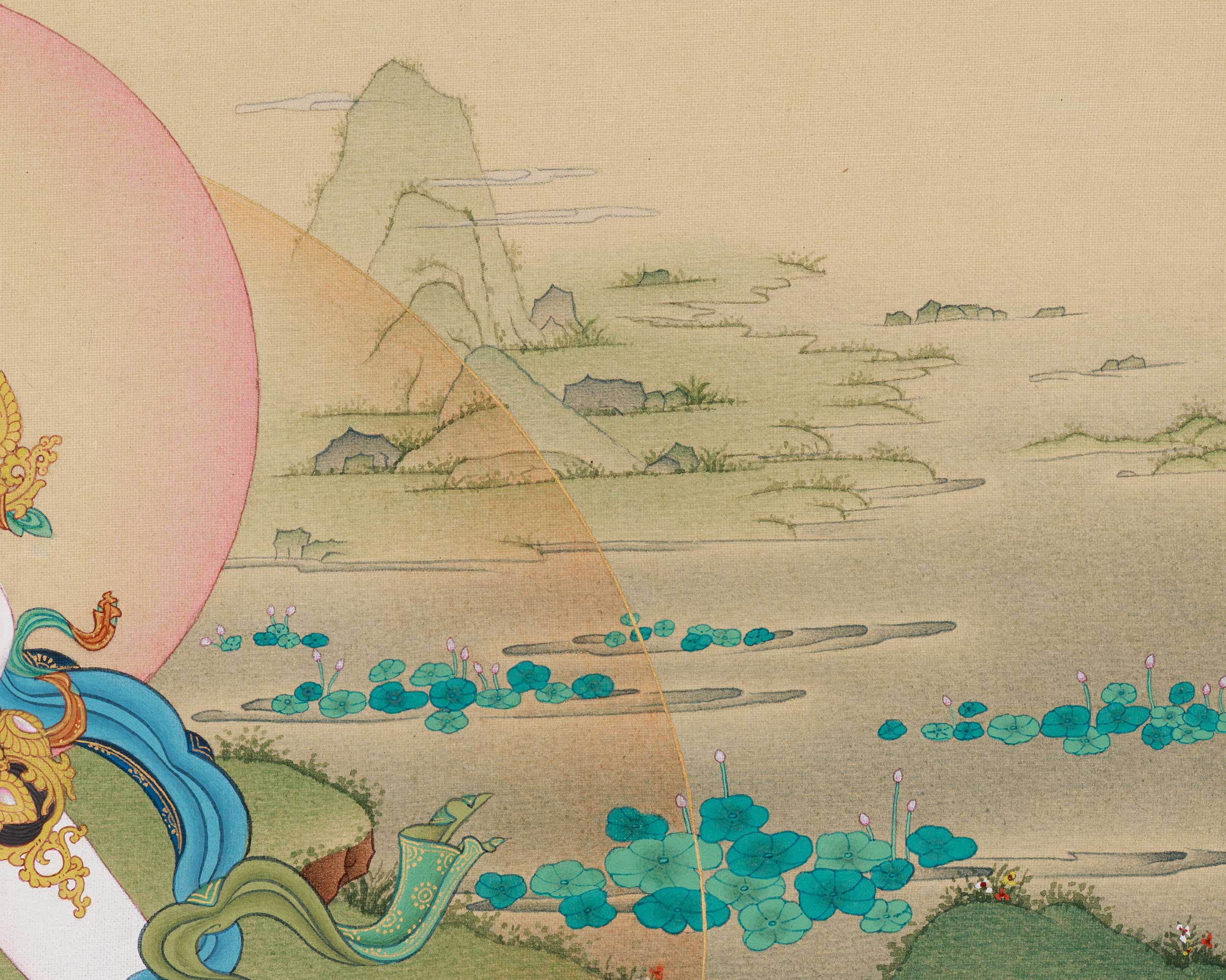 Vajrasattva with Consort Thangka | Sacred Symbol of Unity and Enlightenment