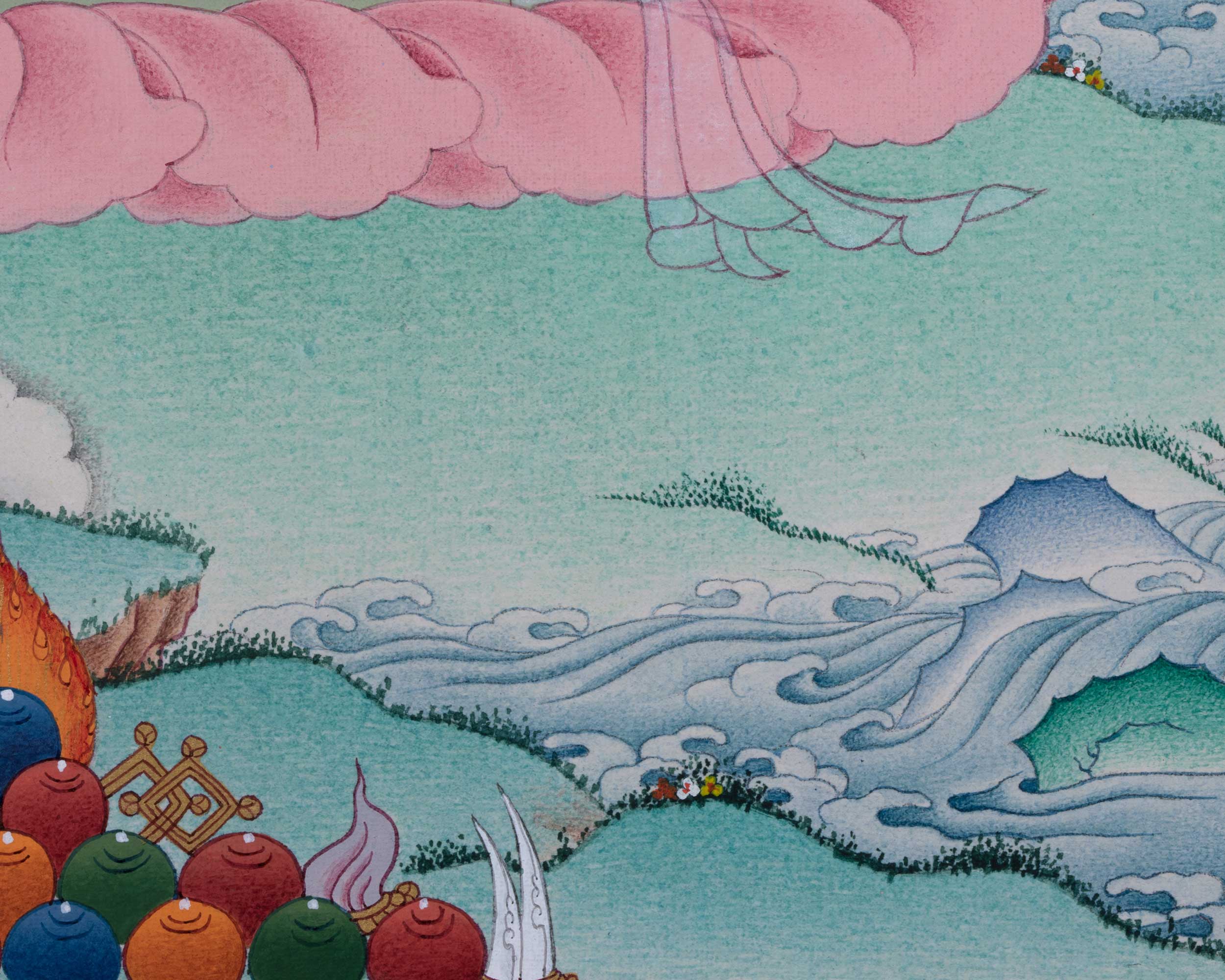 Sukha Siddhi Thangka Artwork | Small Dakini Hand Painted Art | Authentic Art from Nepal