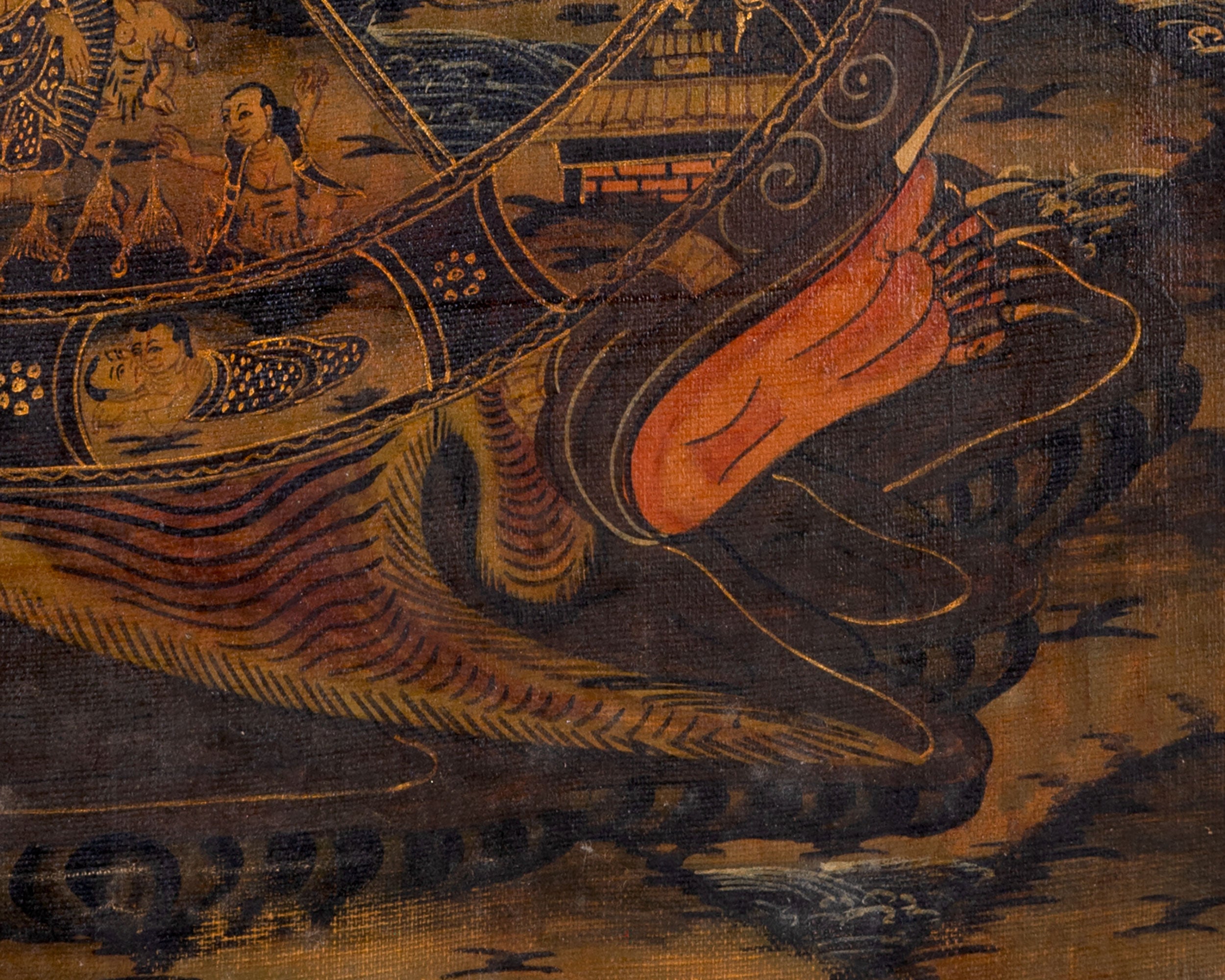Oil Varnished Wheel Of Life | Traditional Buddhist Thangka | Wall Decors