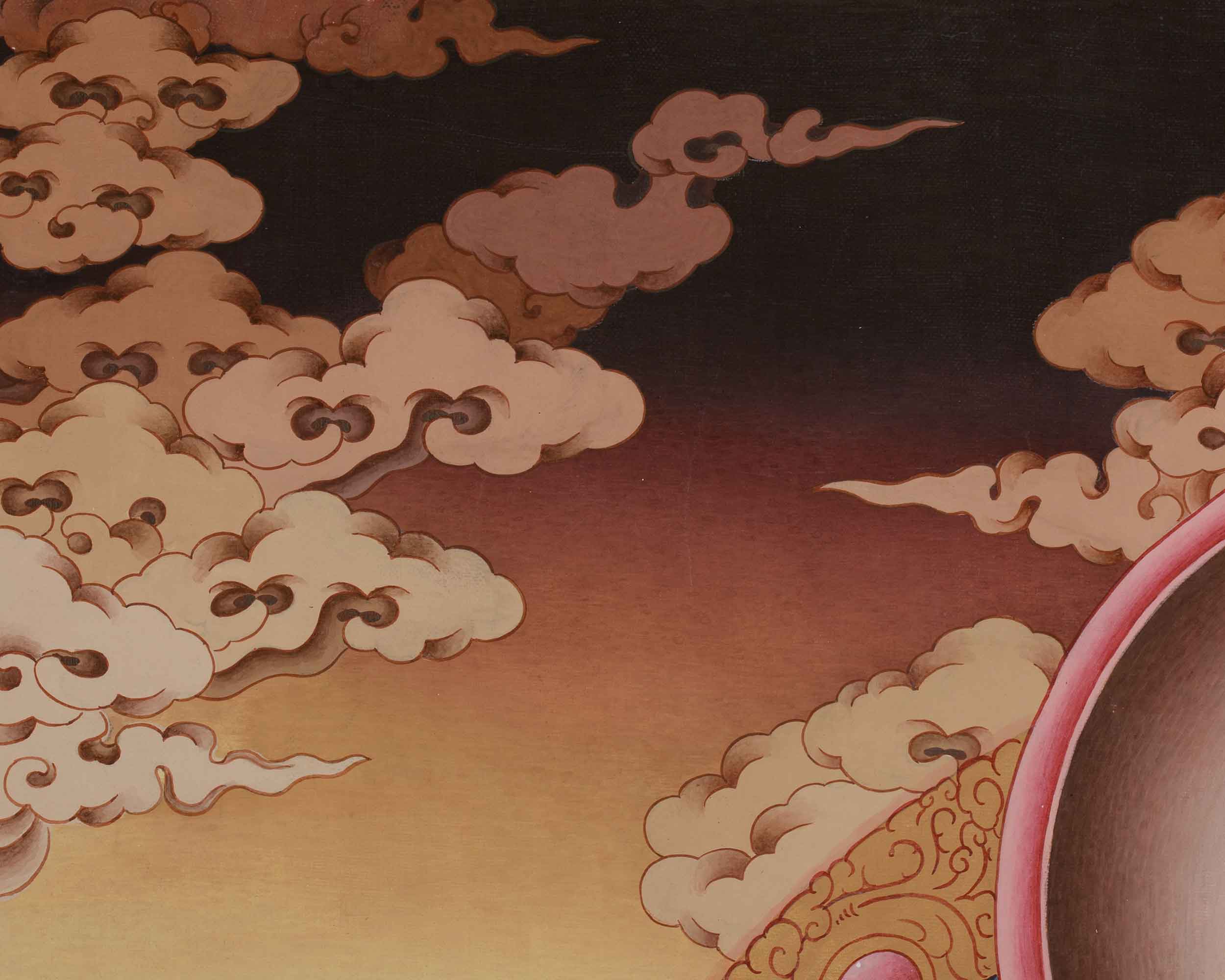 Handmade Seven-Eyes White Tara Painting | The Goddess of Protection and Spiritual Awakening