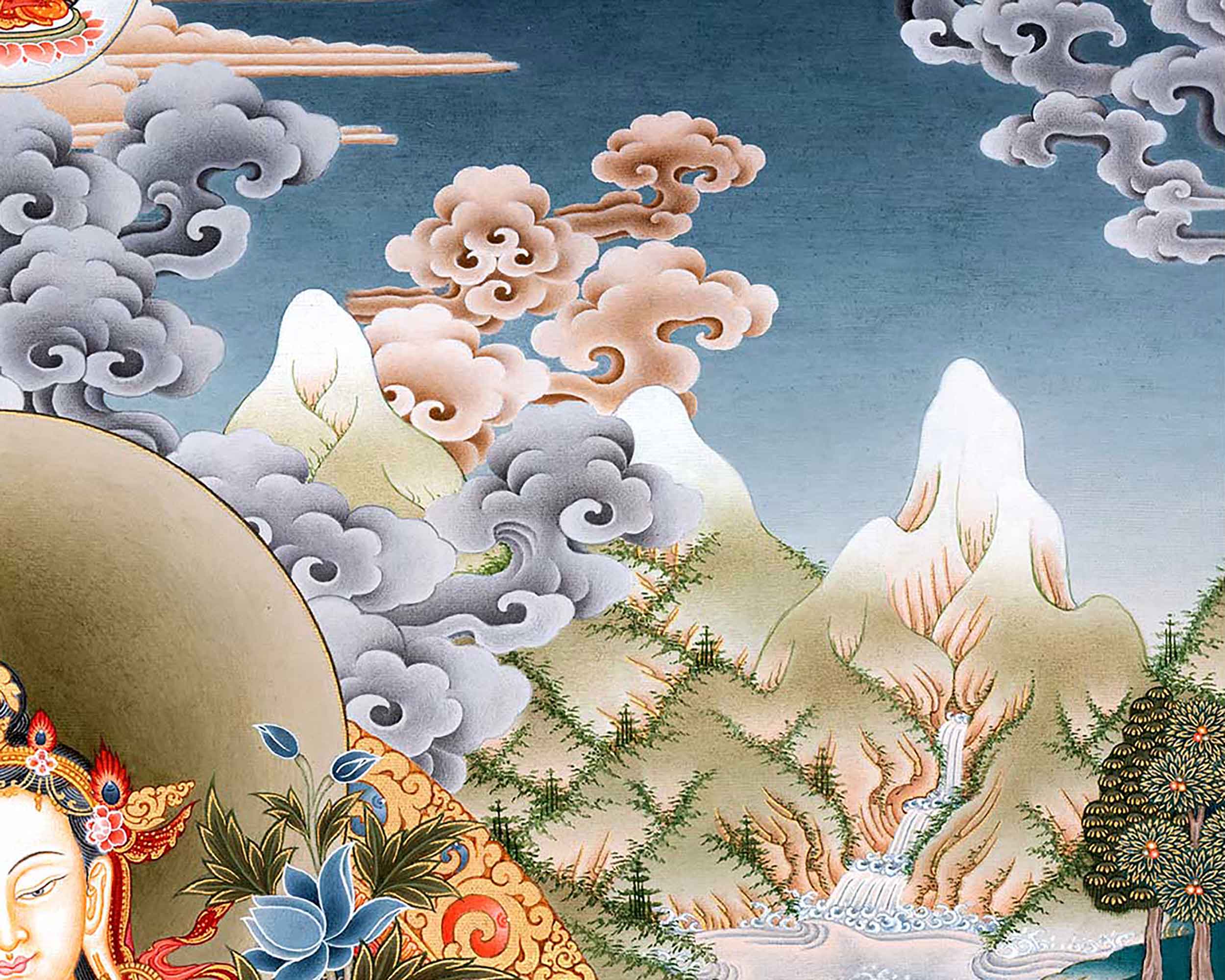 Mother White Tara Canvas Print | Tibetan Buddhist Print | Embrace the Enlightened Beauty