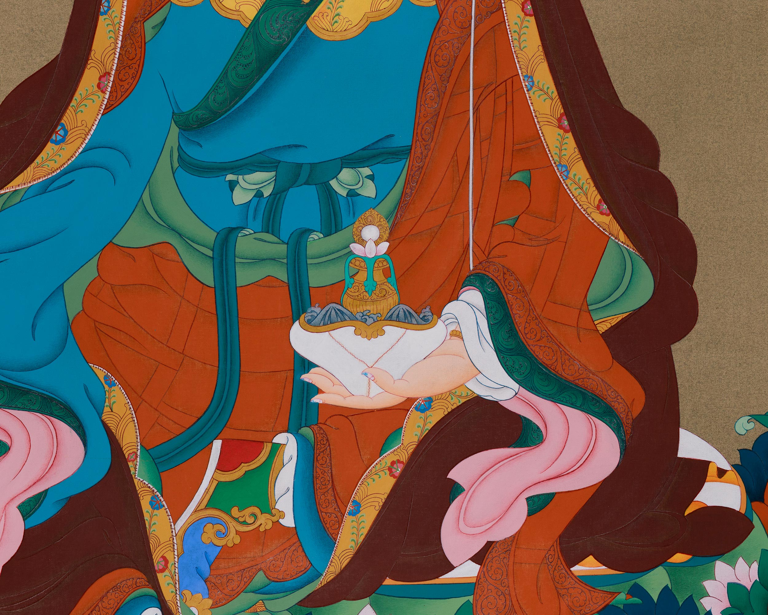 Traditional Padmasambhava Artwork | Thangka of the Guru Rinpoche, Second Buddha