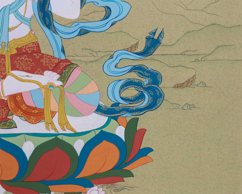 Karma Gadri Thangka of White Tara