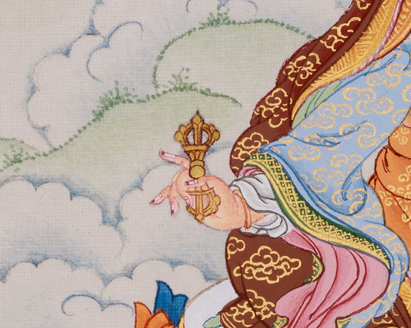 Guru Padmasambhava, Second Buddha of Tibet | Minature Thangka Painting