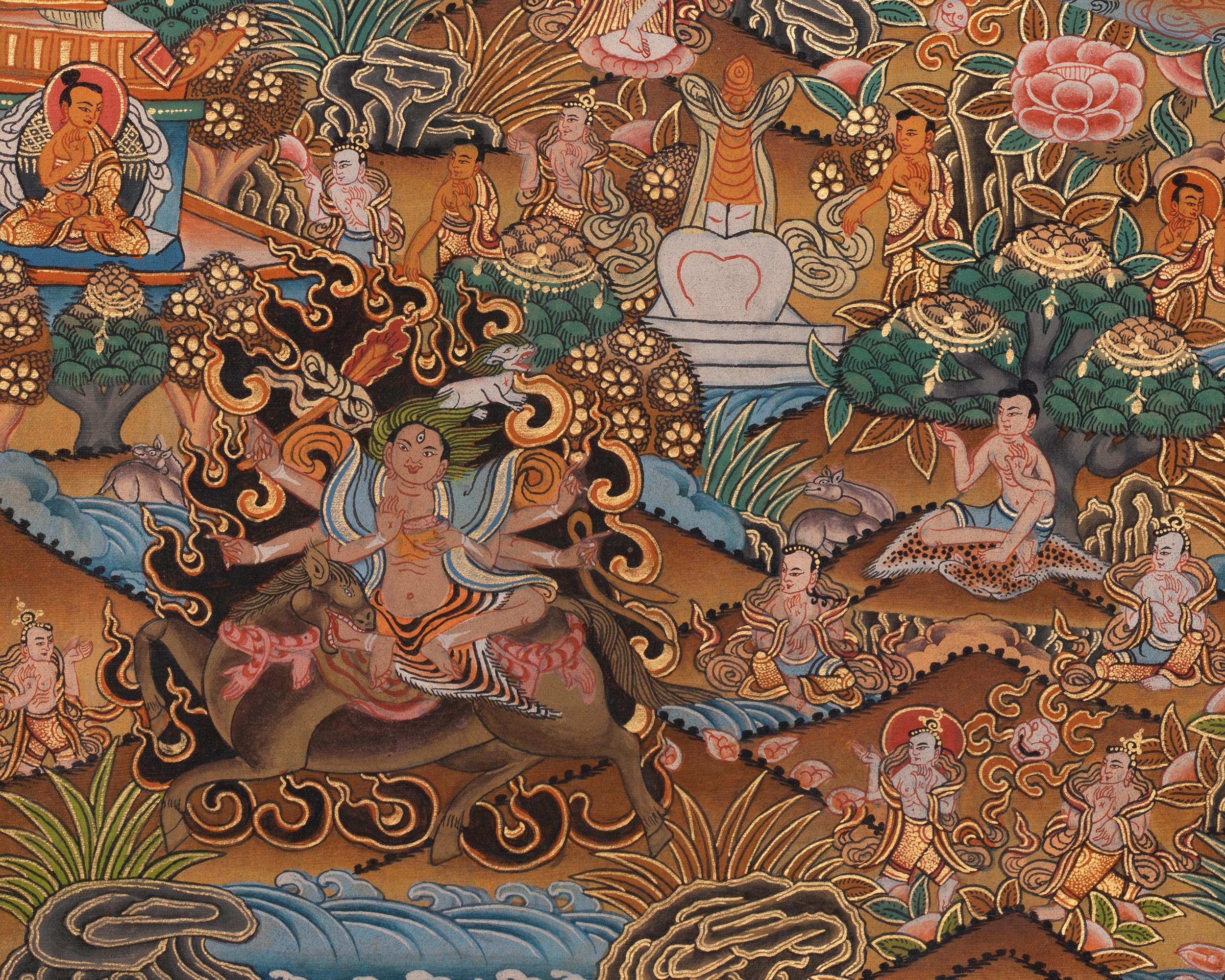 Vintage Vajra Heruka Mandala Thangka | Perfect for Meditation and Decor