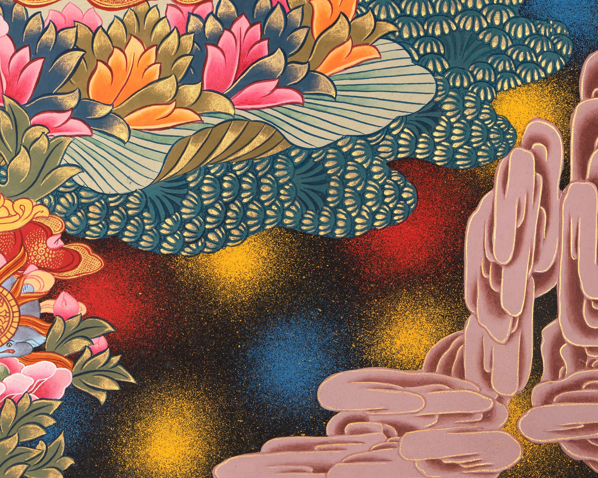 Green Tara | Female Bodhisattva Traditional Thangka | Spiritual Art