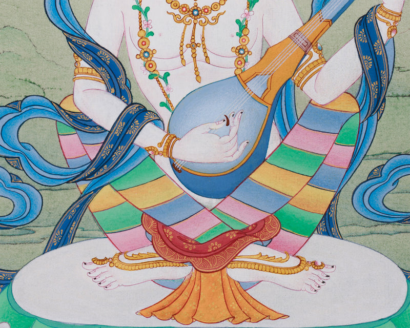 Wisdom Mother Saraswoti | Yangchenma Thangka