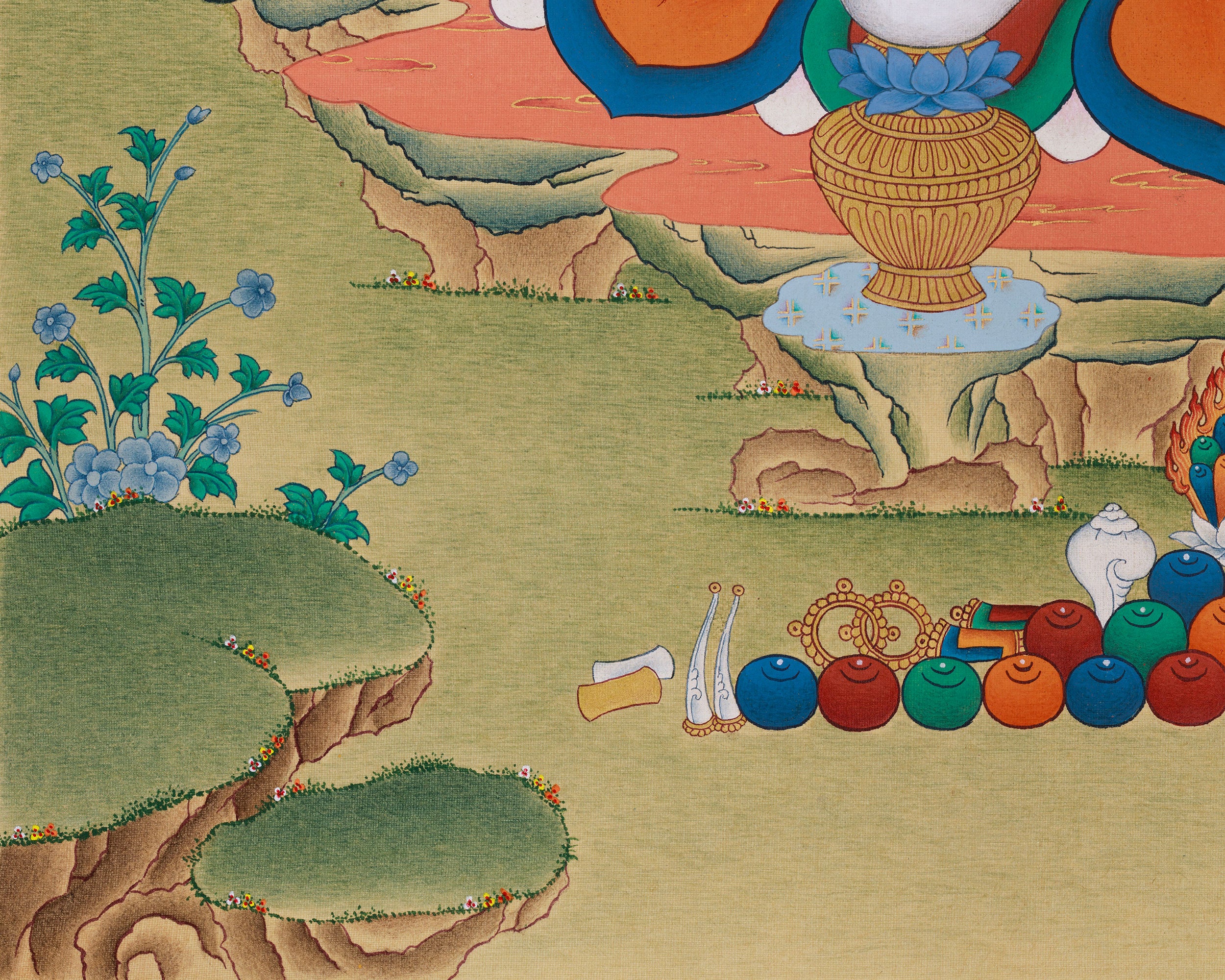Wealth Deity, Dzambala Artwork | Buddhist Symbol of Prosperity