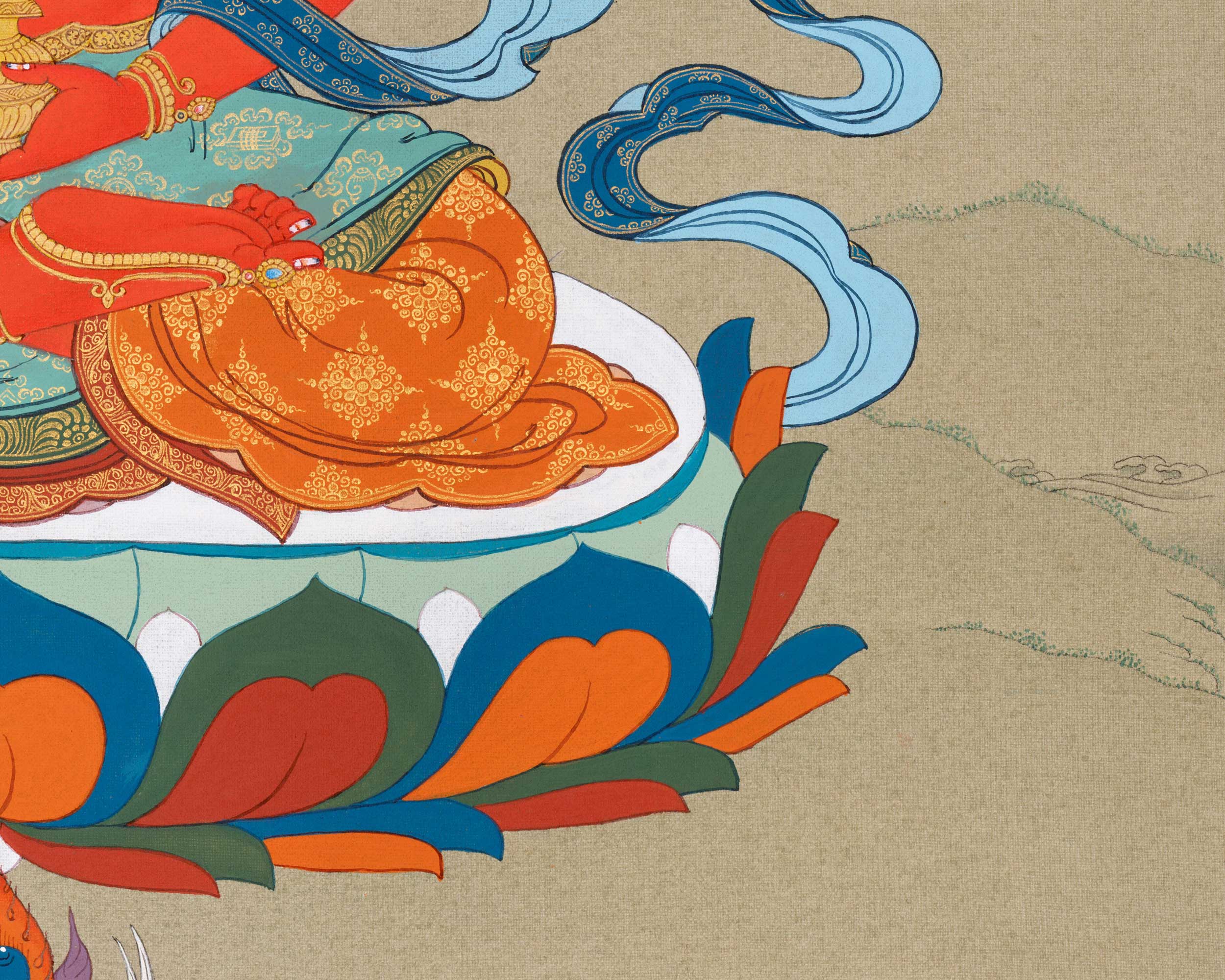 Amitayus: A long life Deity Thangka