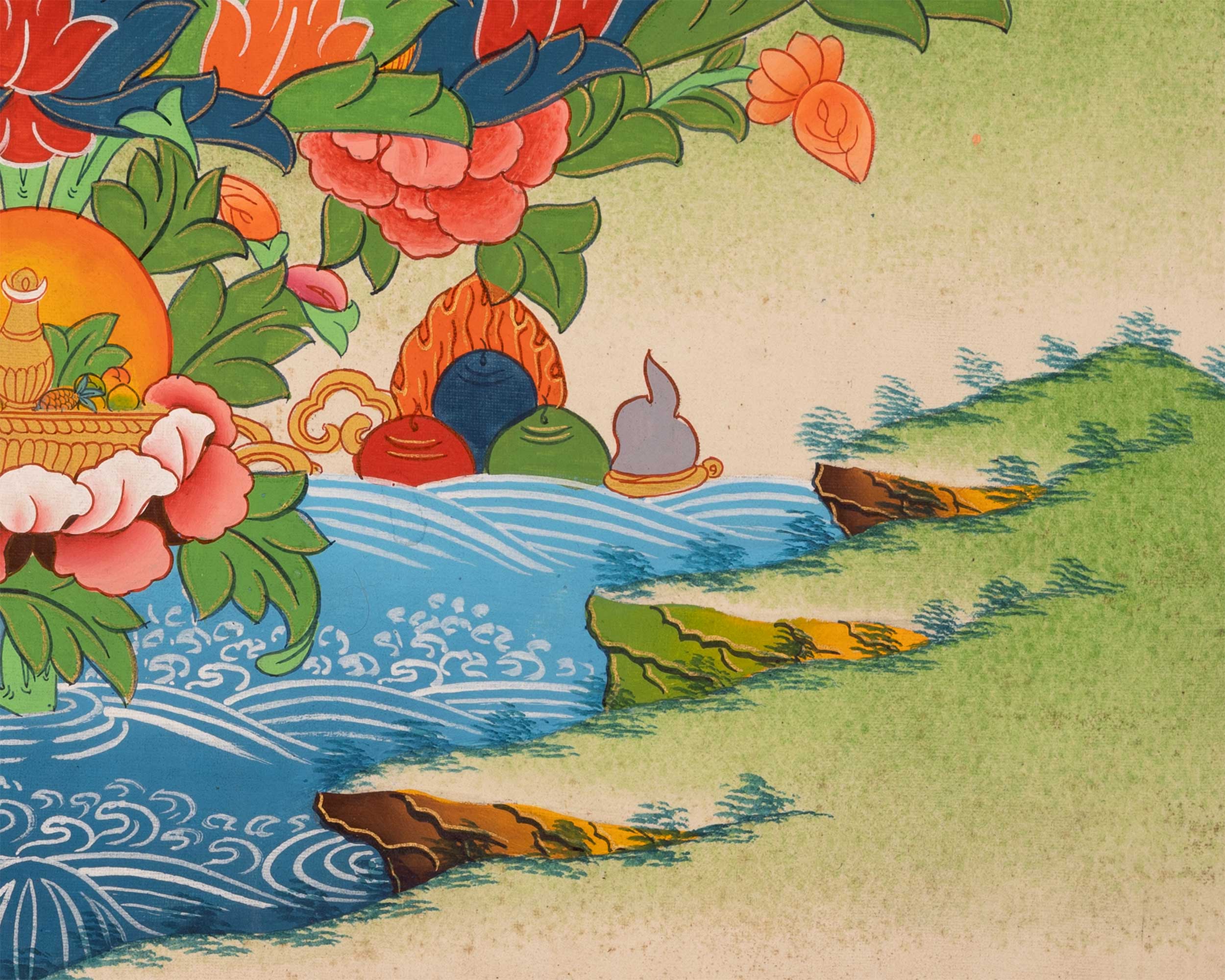 Guru Padmasambhava Thangka | Religious Painting | Wall Decors